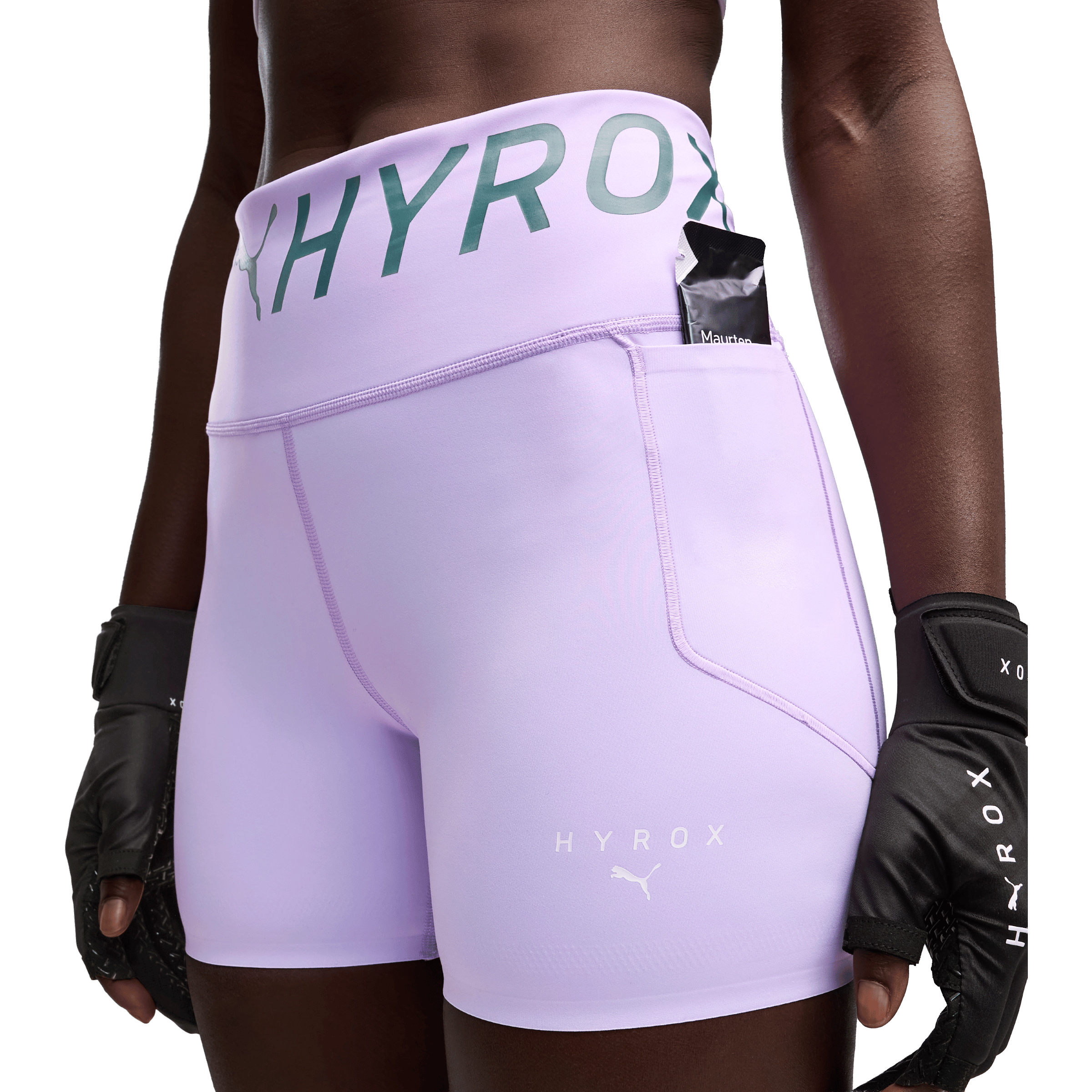 Womens Puma Puma x Hyrox PWRMODE (4") Short Tights