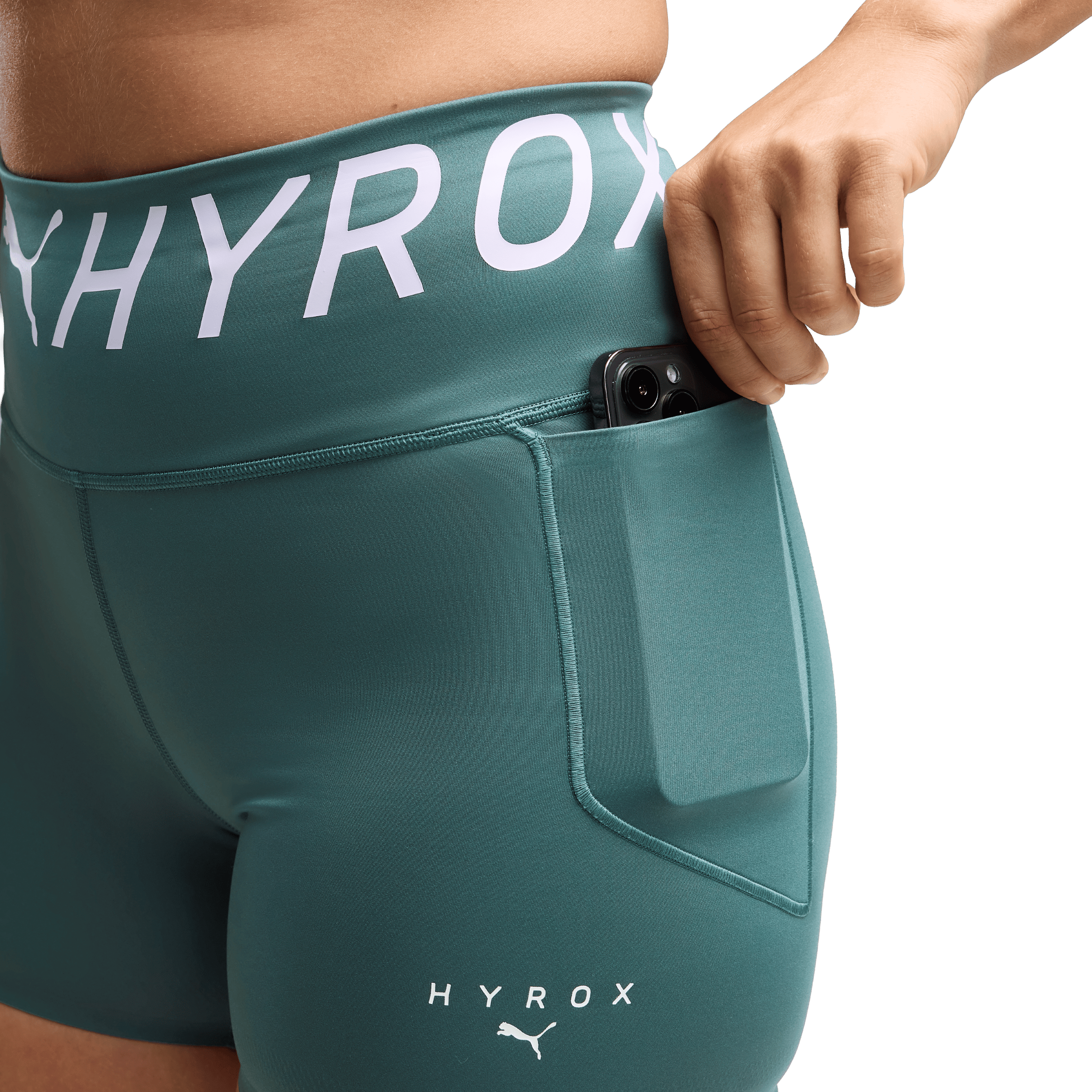 Womens Puma Puma x Hyrox PWRMODE (4") Short Tights