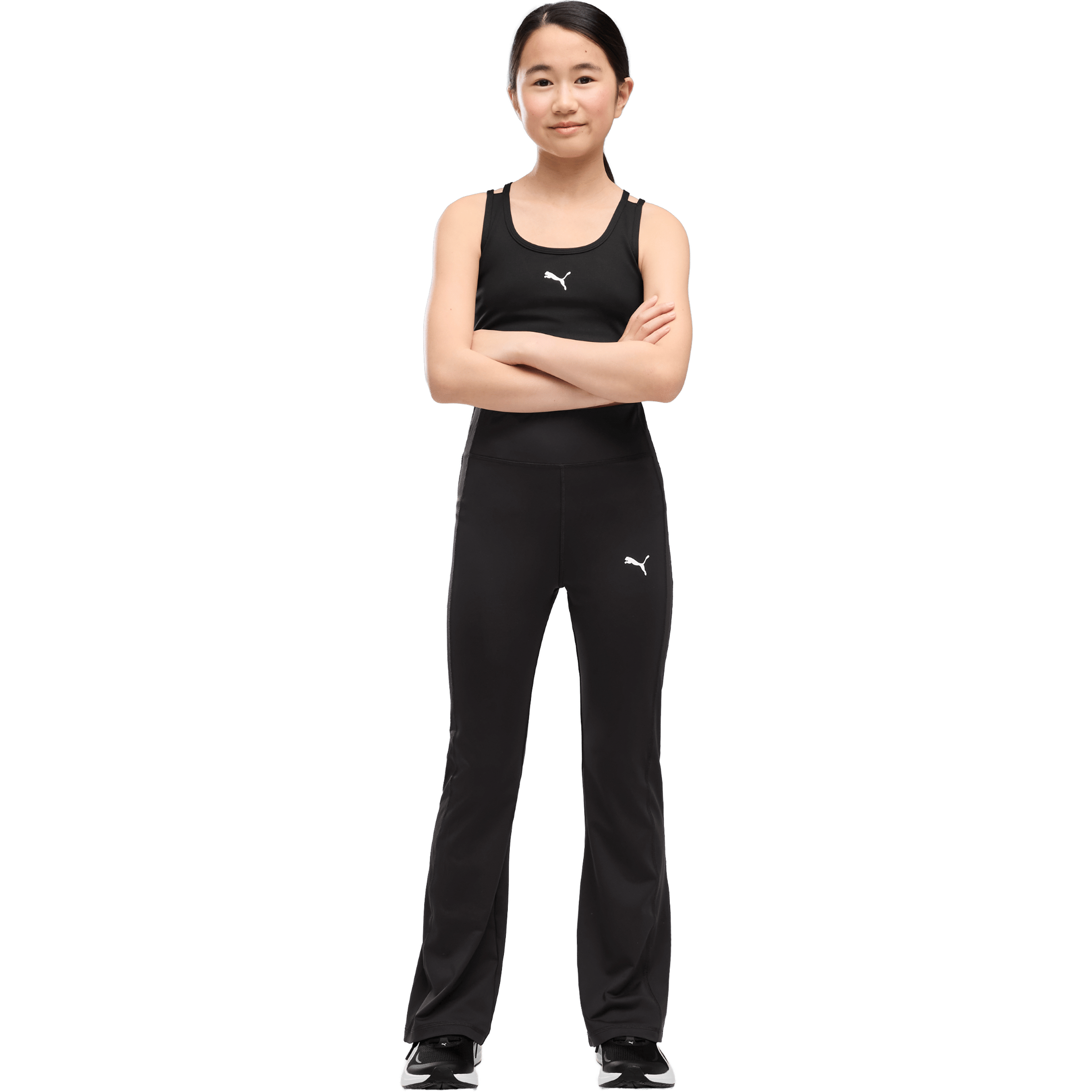 Kids Puma Train All Day Essentials High-Waist Flared Tights