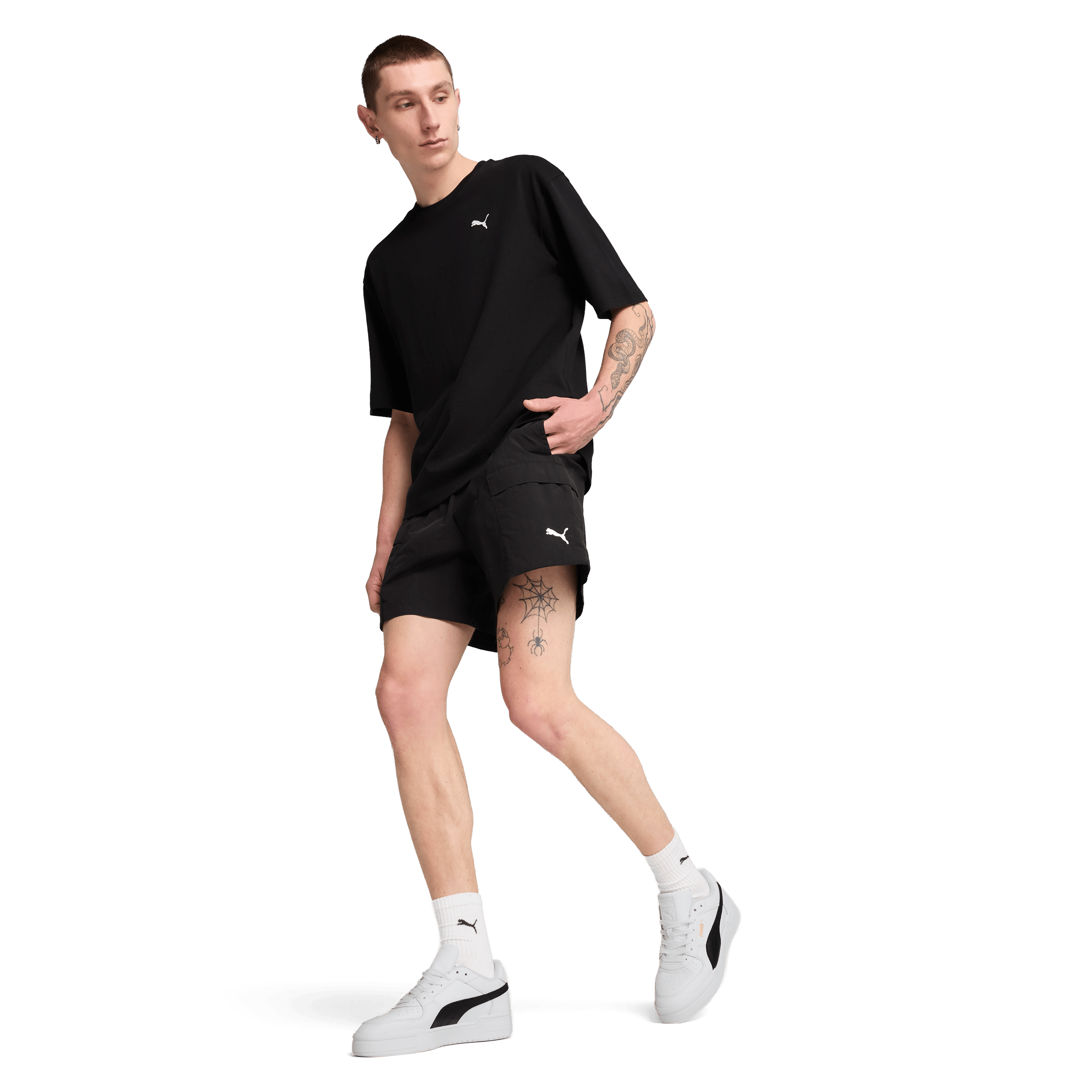 Mens Puma Wardrobe Essentials Relaxed (6") Cargo Shorts