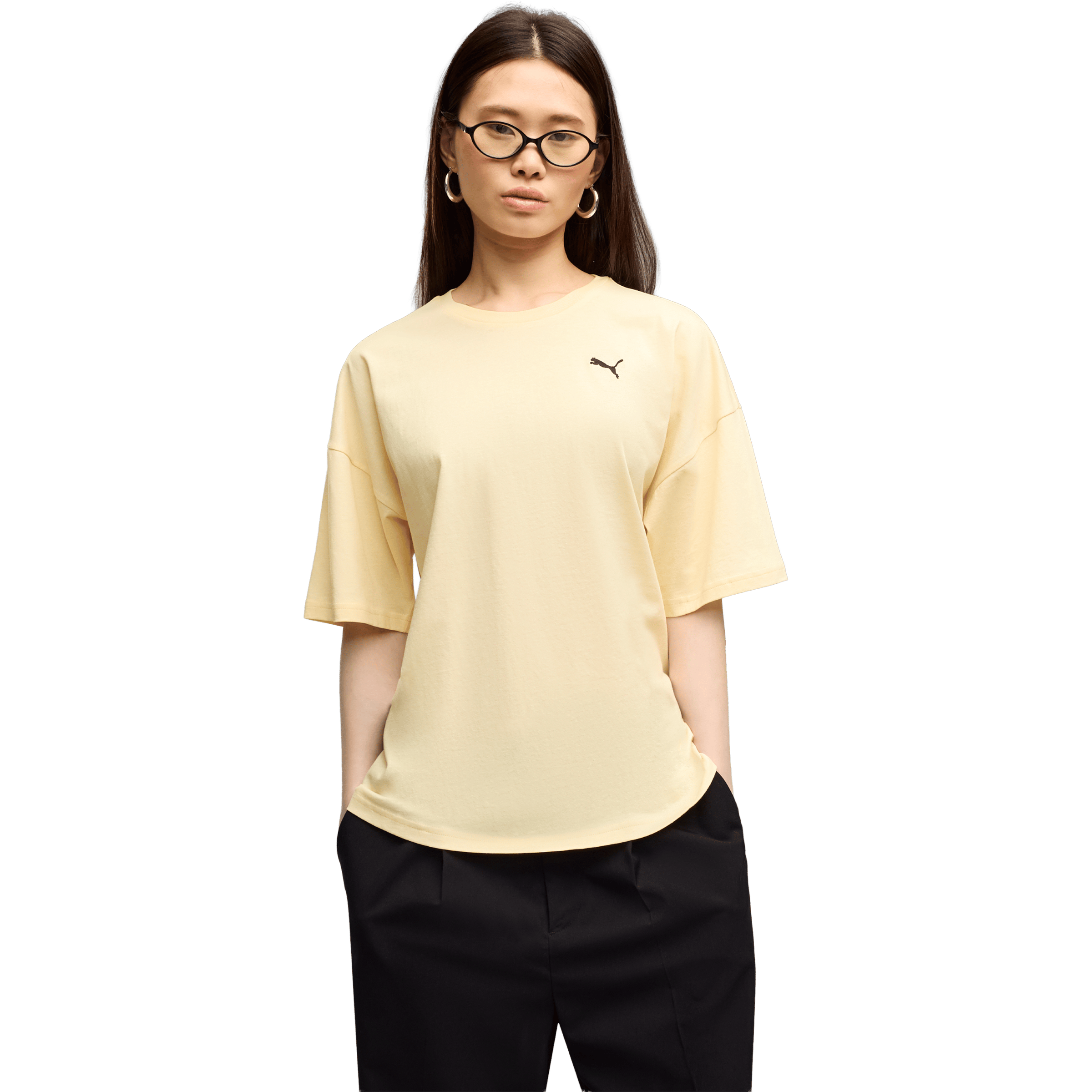 Womens Puma Wardrobe Essentials Oversized Tee