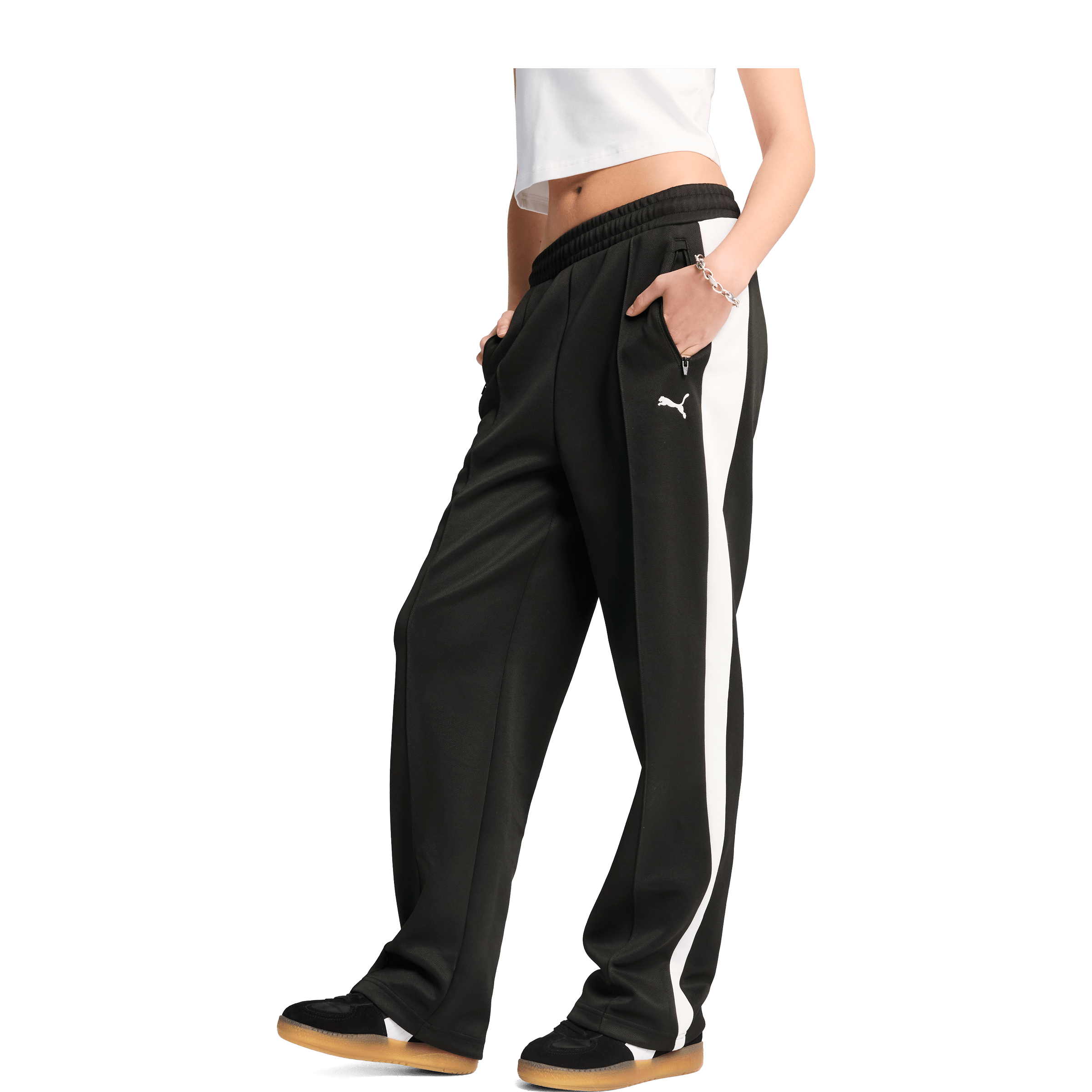 Womens Puma T7 Always On Straight Track Pants