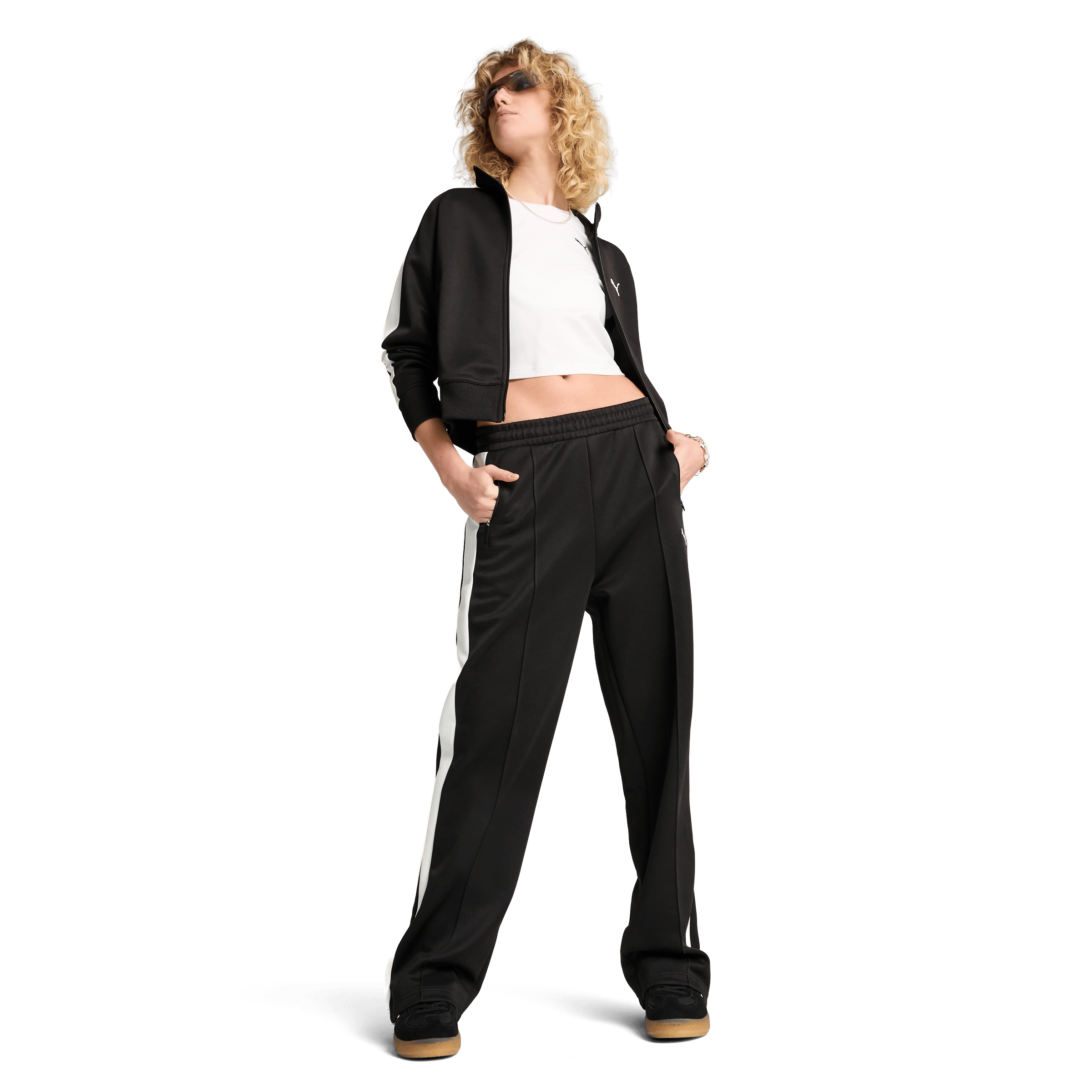 Womens Puma T7 Always On Straight Track Pants