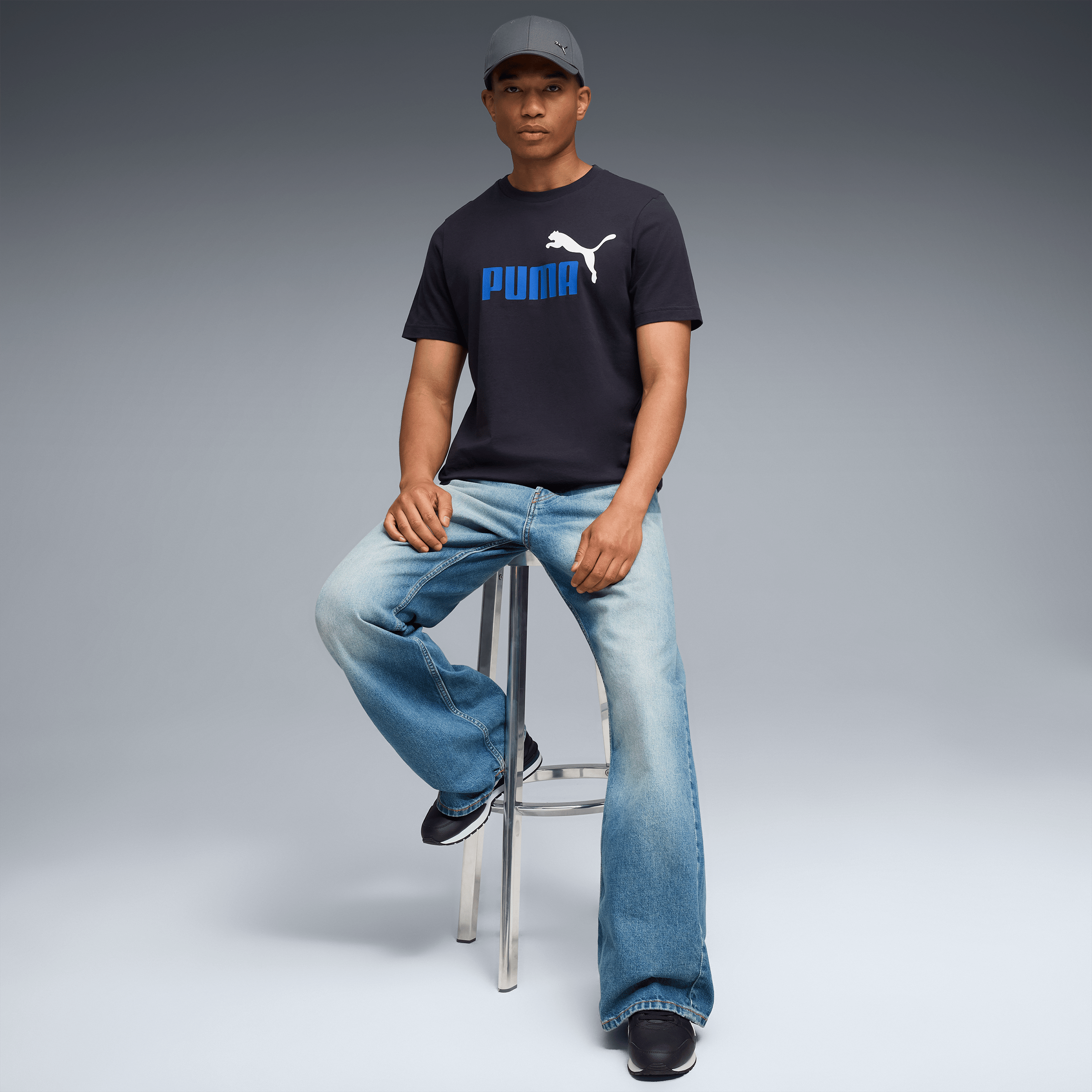 Mens Puma Essentials 2 Colour No. 1 Logo Tee