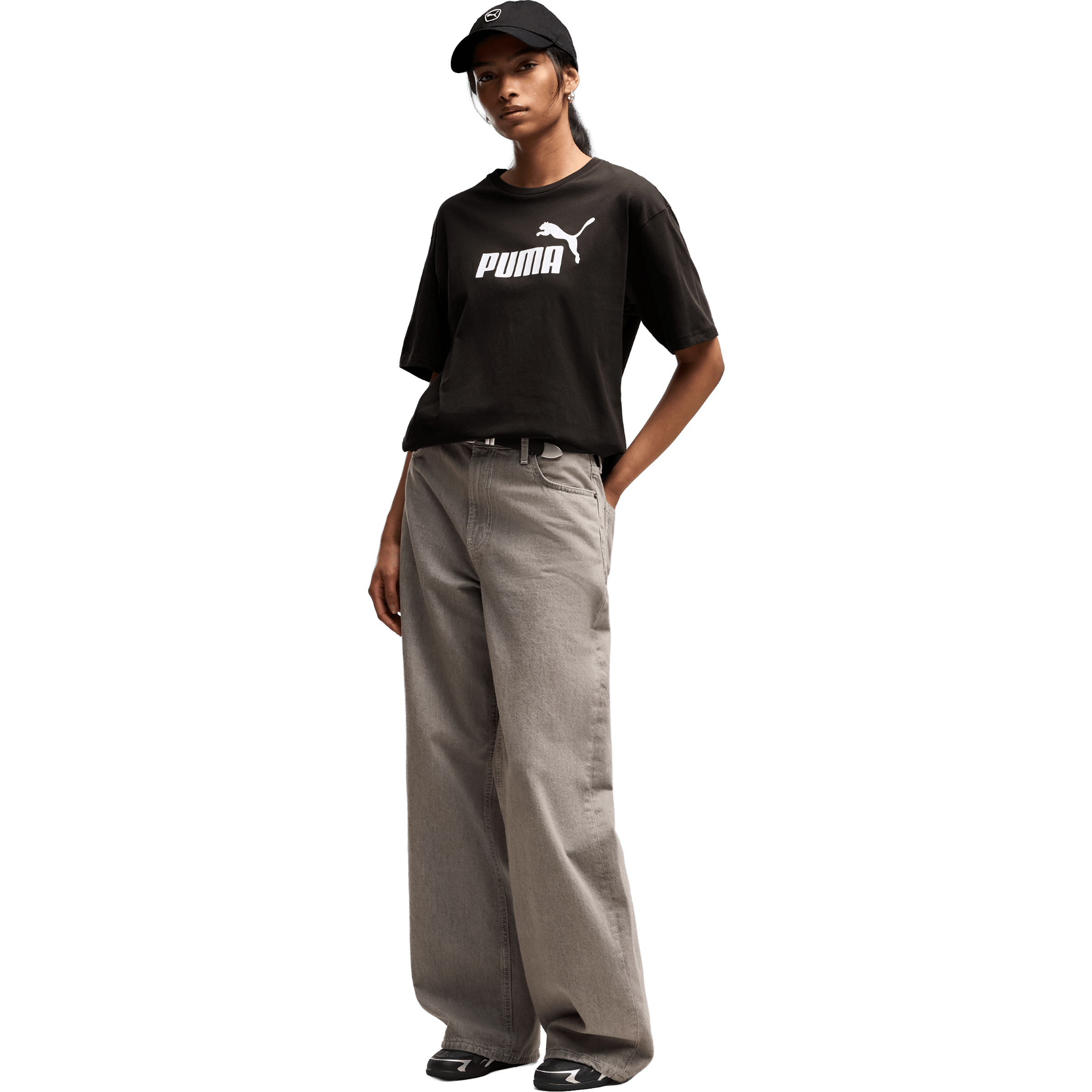 Womens Puma Essentials No. 1 Logo Relaxed Tee