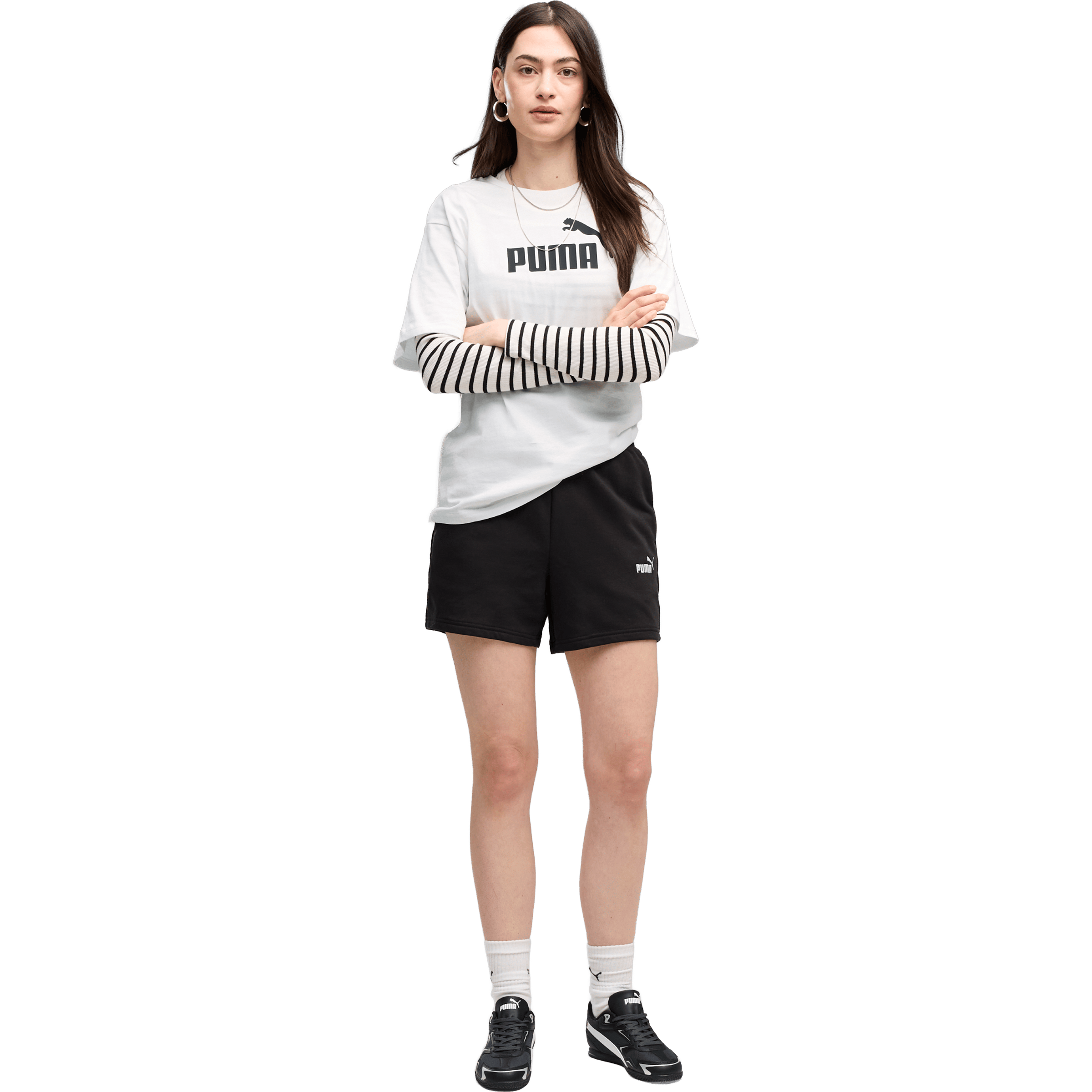 Womens Puma Essentials No. 1 Logo Relaxed Tee