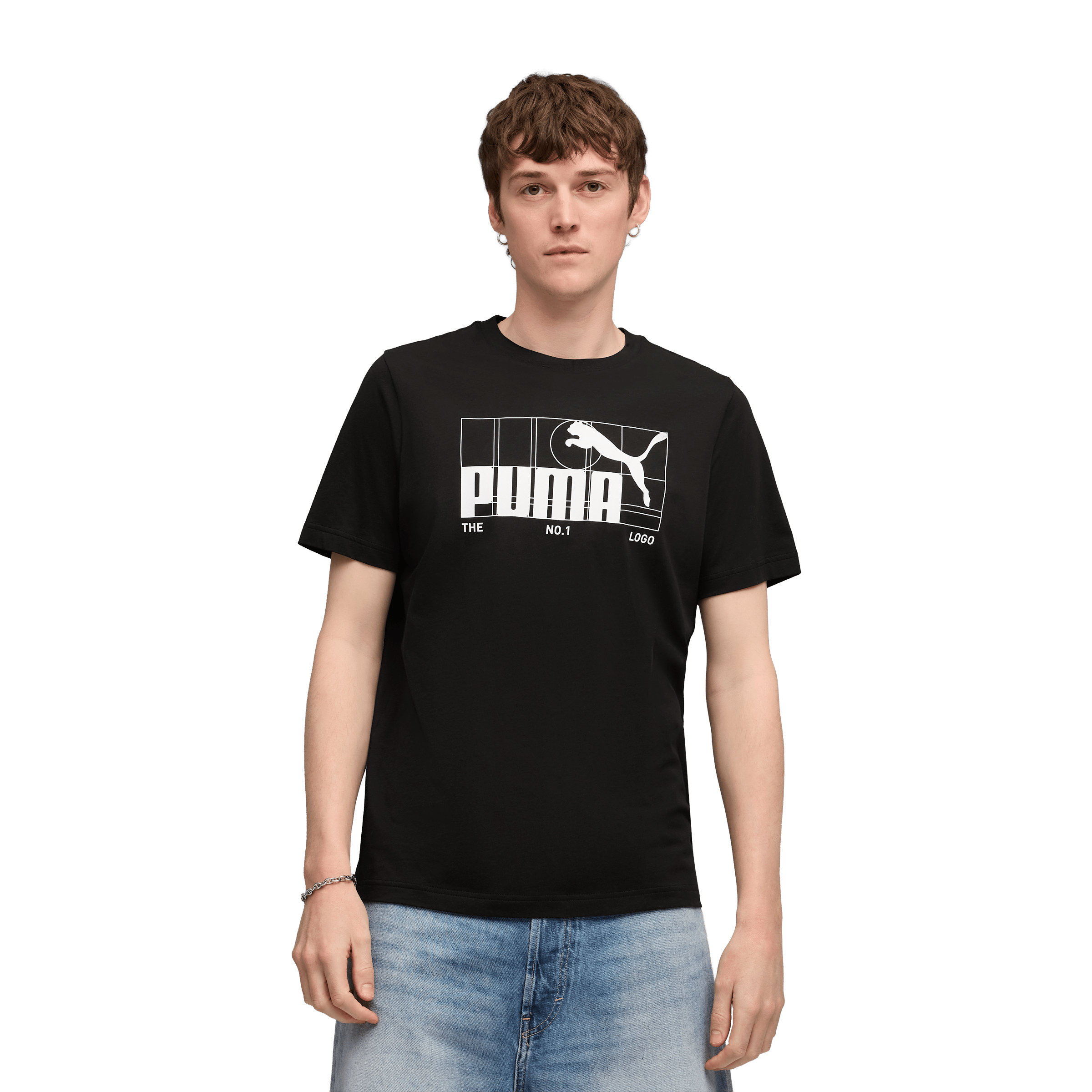 Mens Puma Graphic No.1 Logo Tee