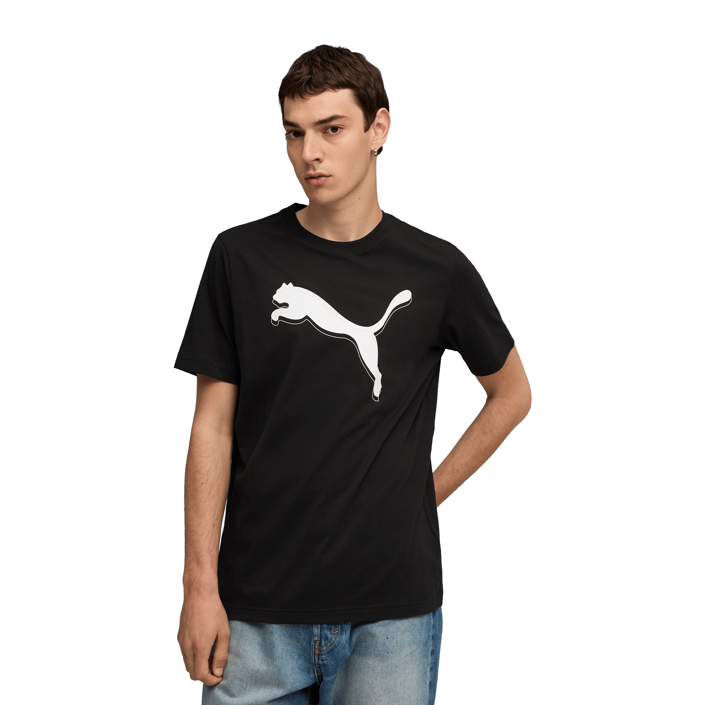 Mens Puma Graphic Cat Logo Tee