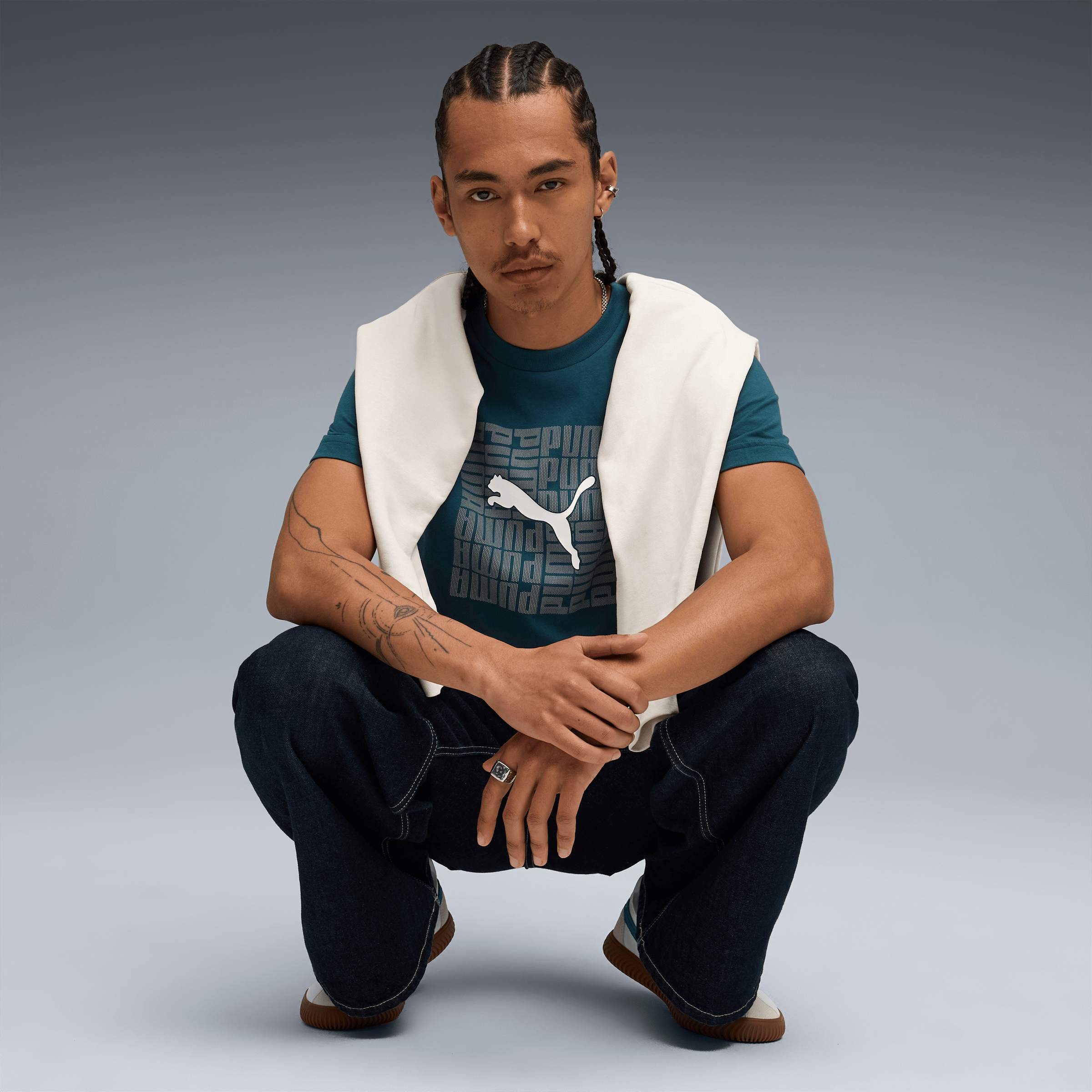Mens Puma Graphic Box Tee