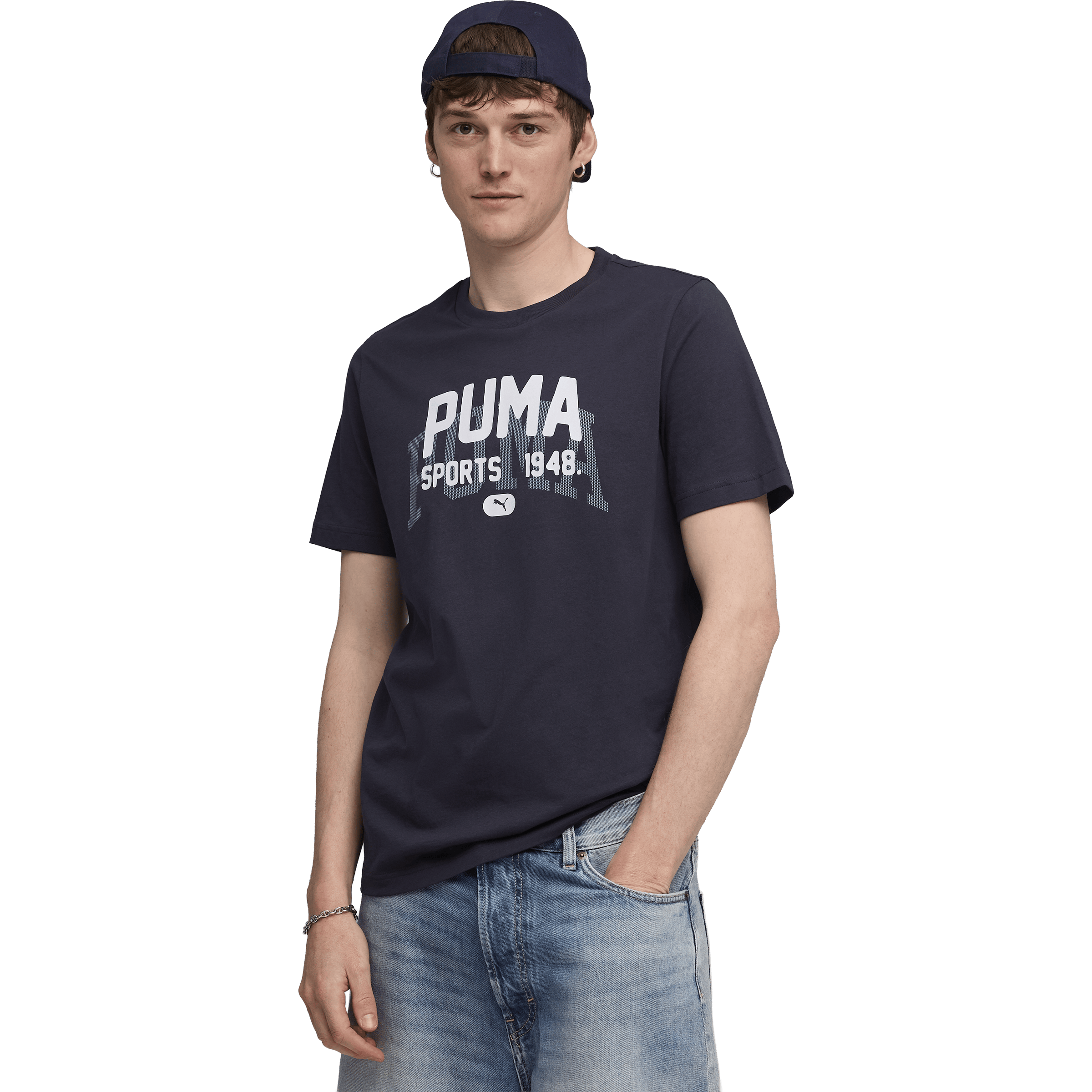Mens Puma Cotton Graphic Printed Tee