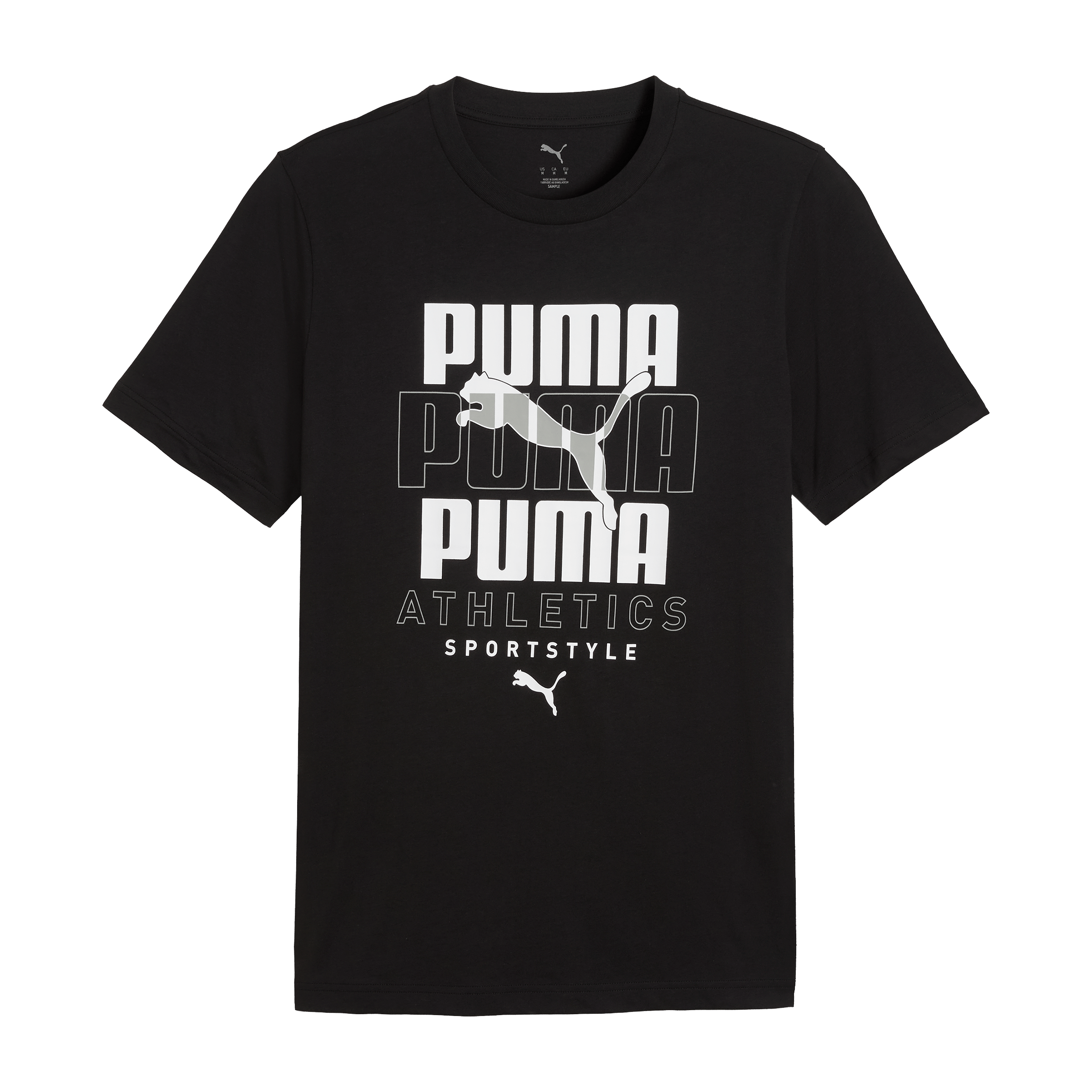 Mens Puma Graphic Stacked Graphic Tee