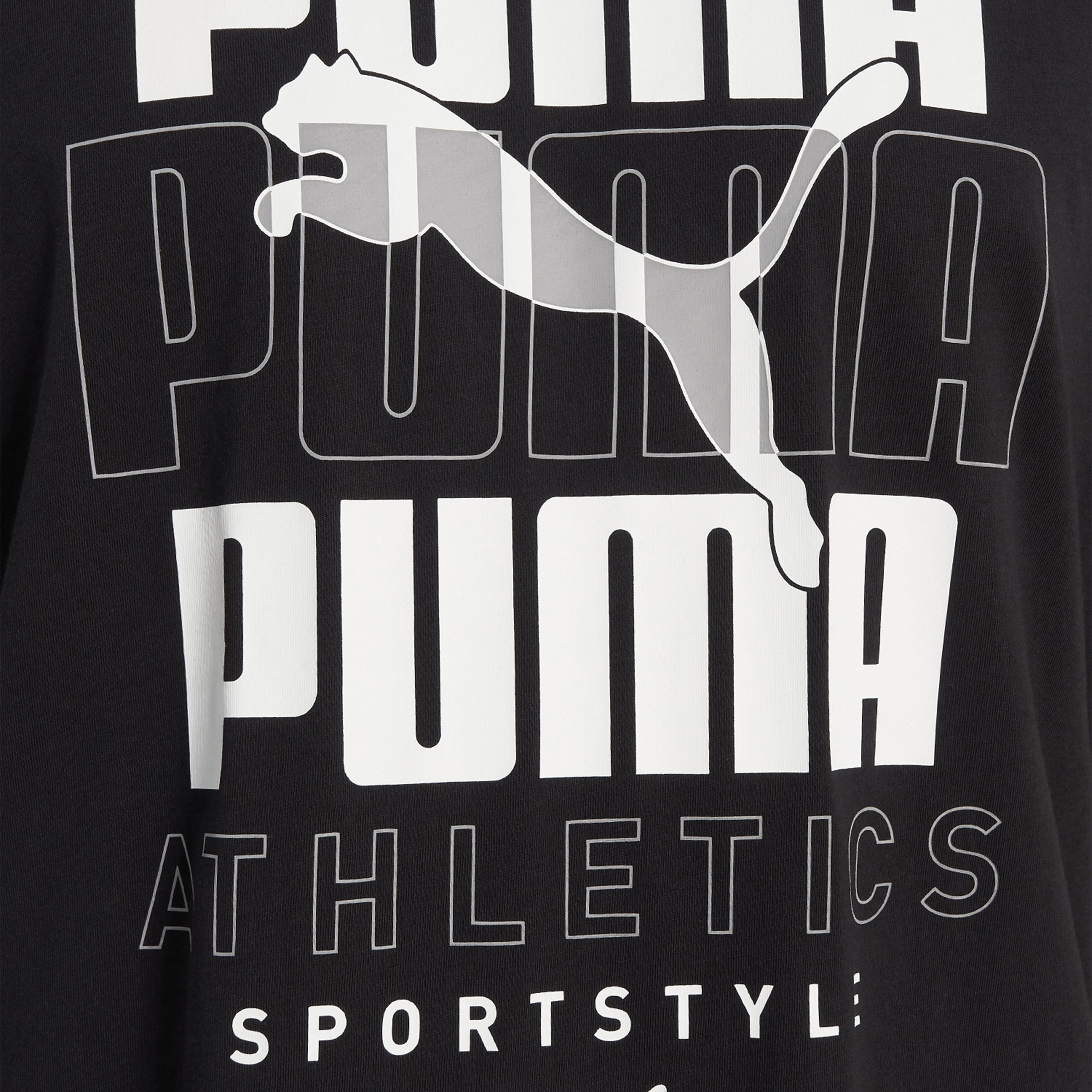 Mens Puma Graphic Stacked Graphic Tee