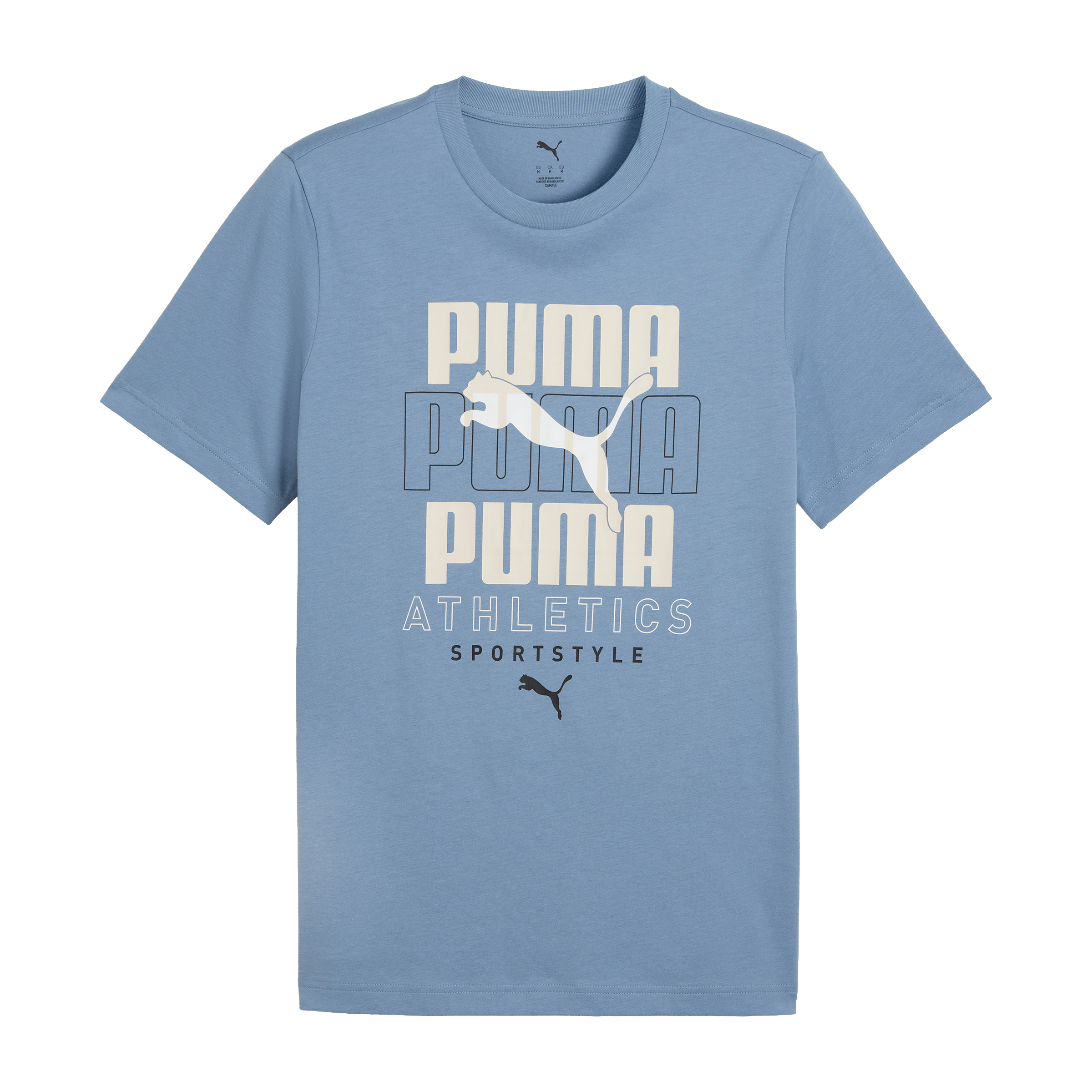 Mens Puma Graphic Stacked Graphic Tee