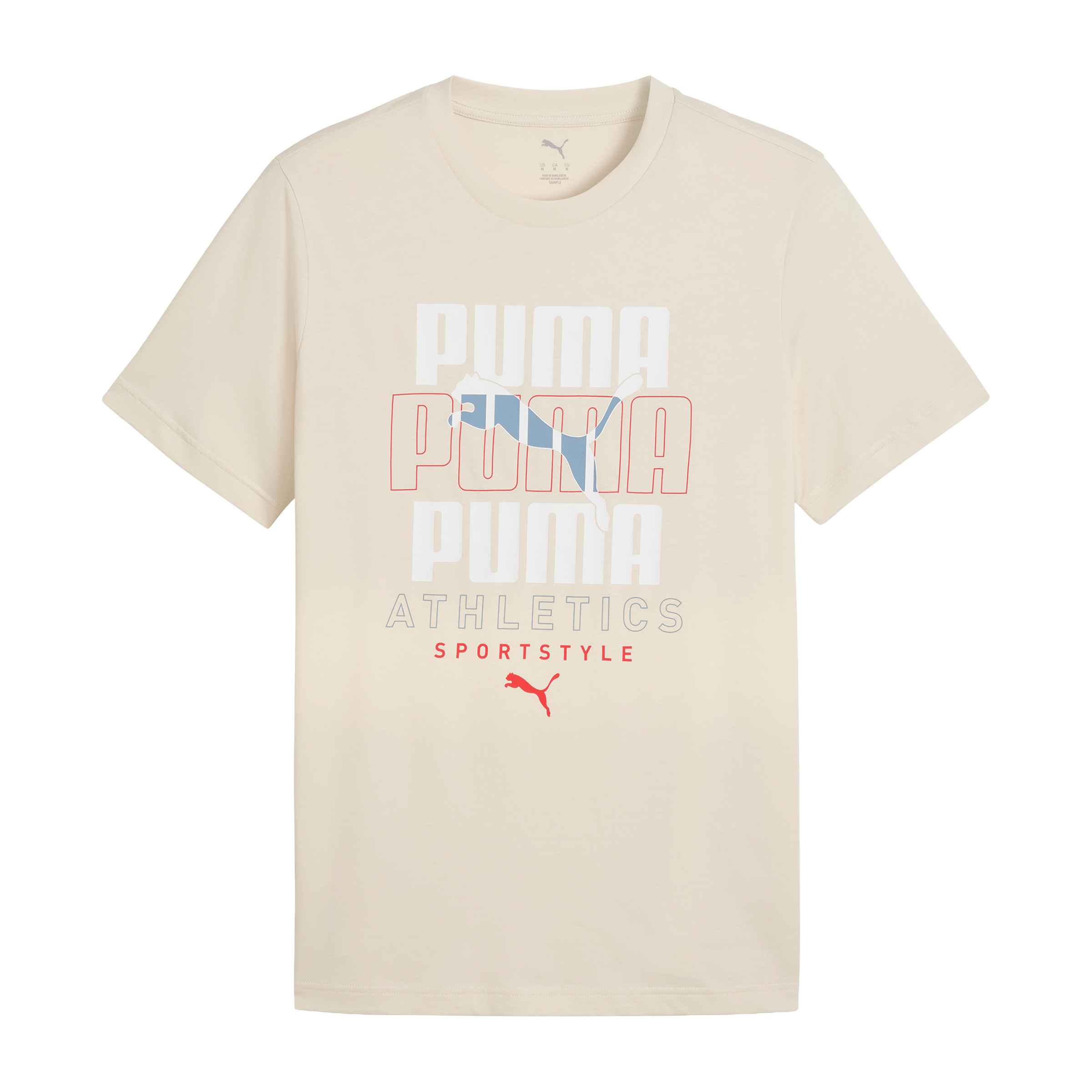 Mens Puma Graphic Stacked Graphic Tee
