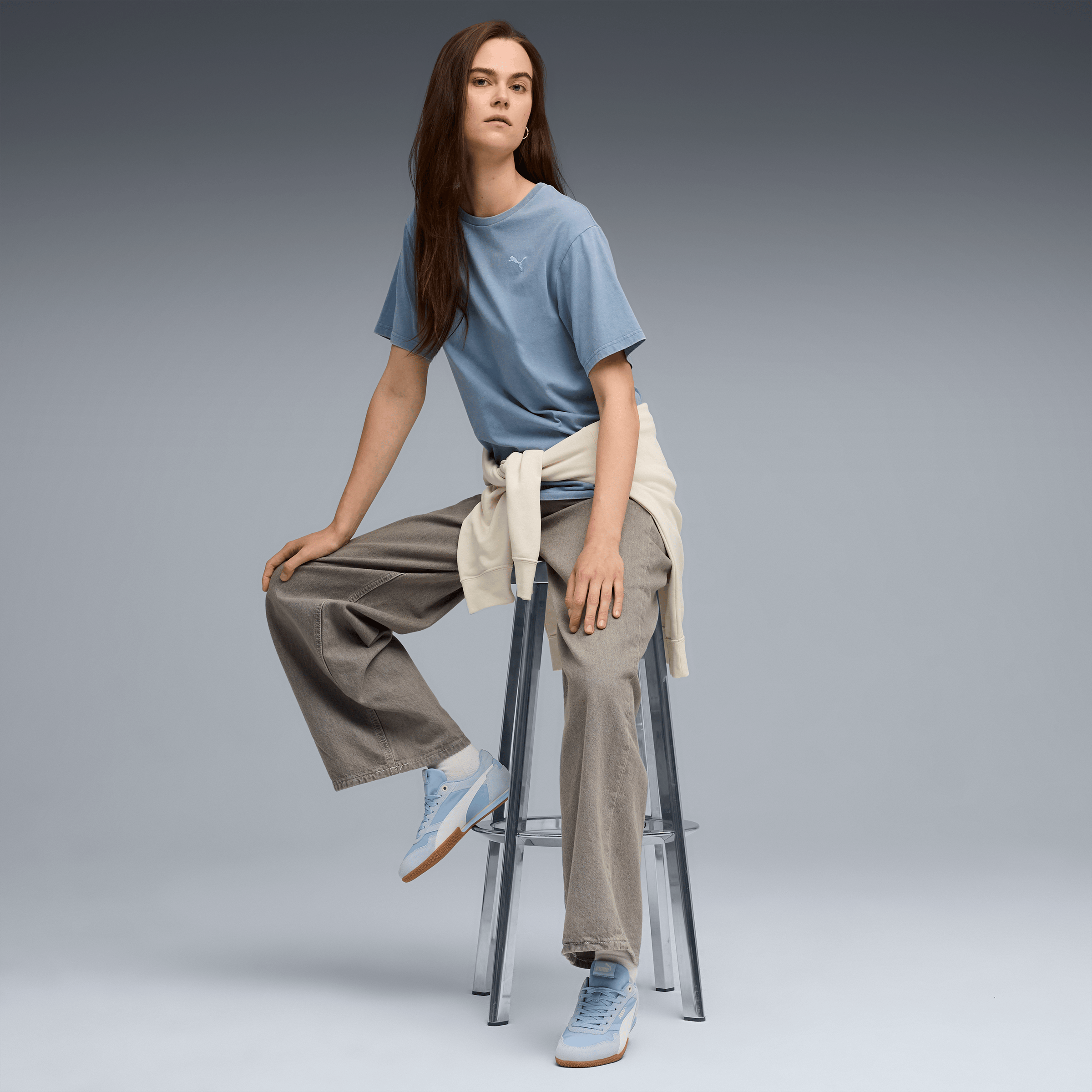 Womens Puma Essentials Elevated Relaxed Wash Tee