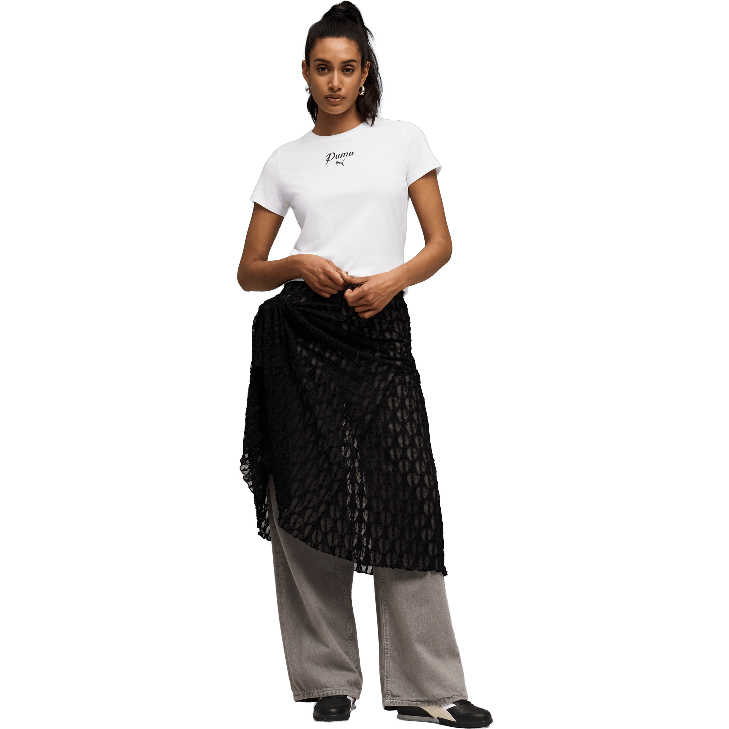 Womens Puma Essentials Script Tee