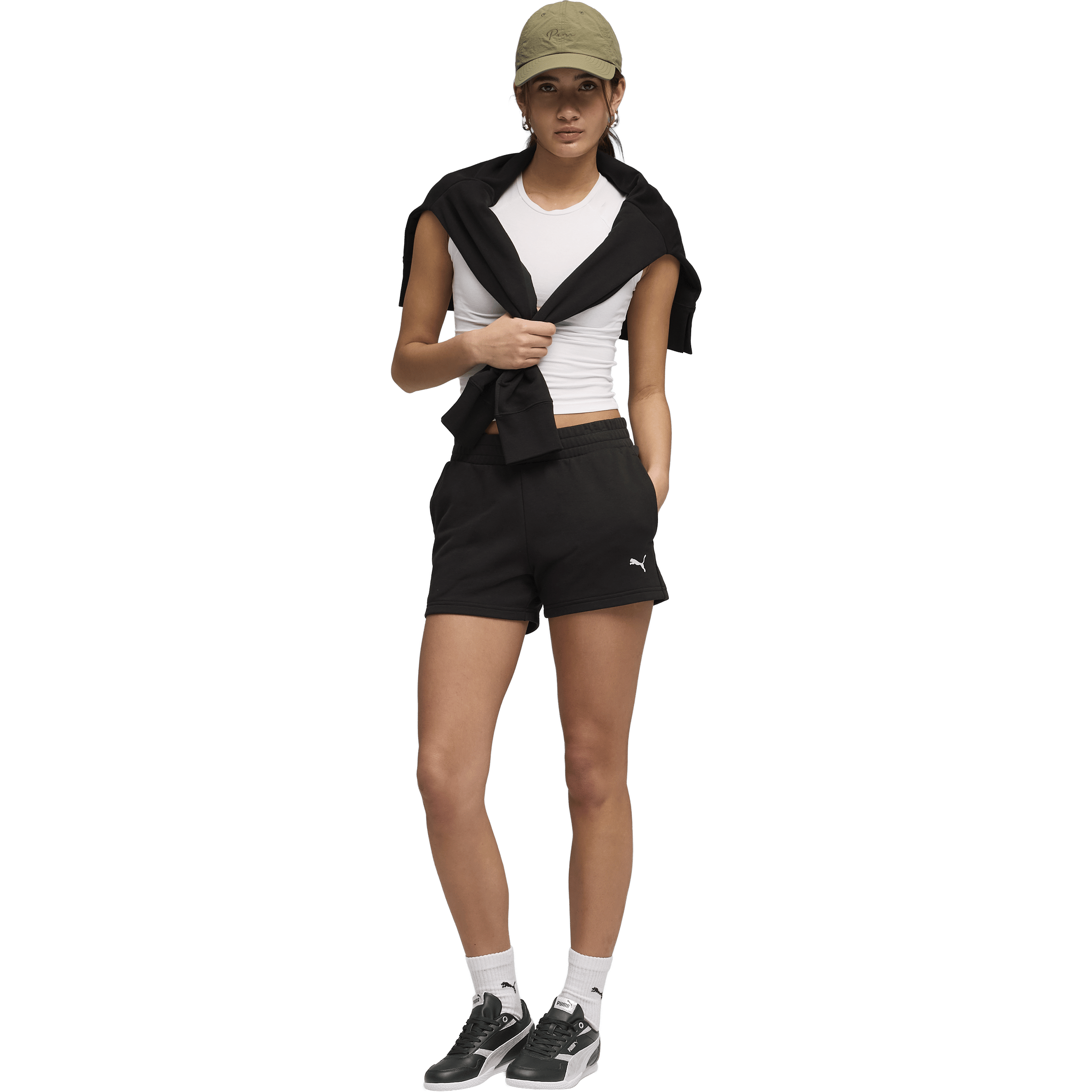 Womens Puma Essentials Cat Logo (4") Shorts