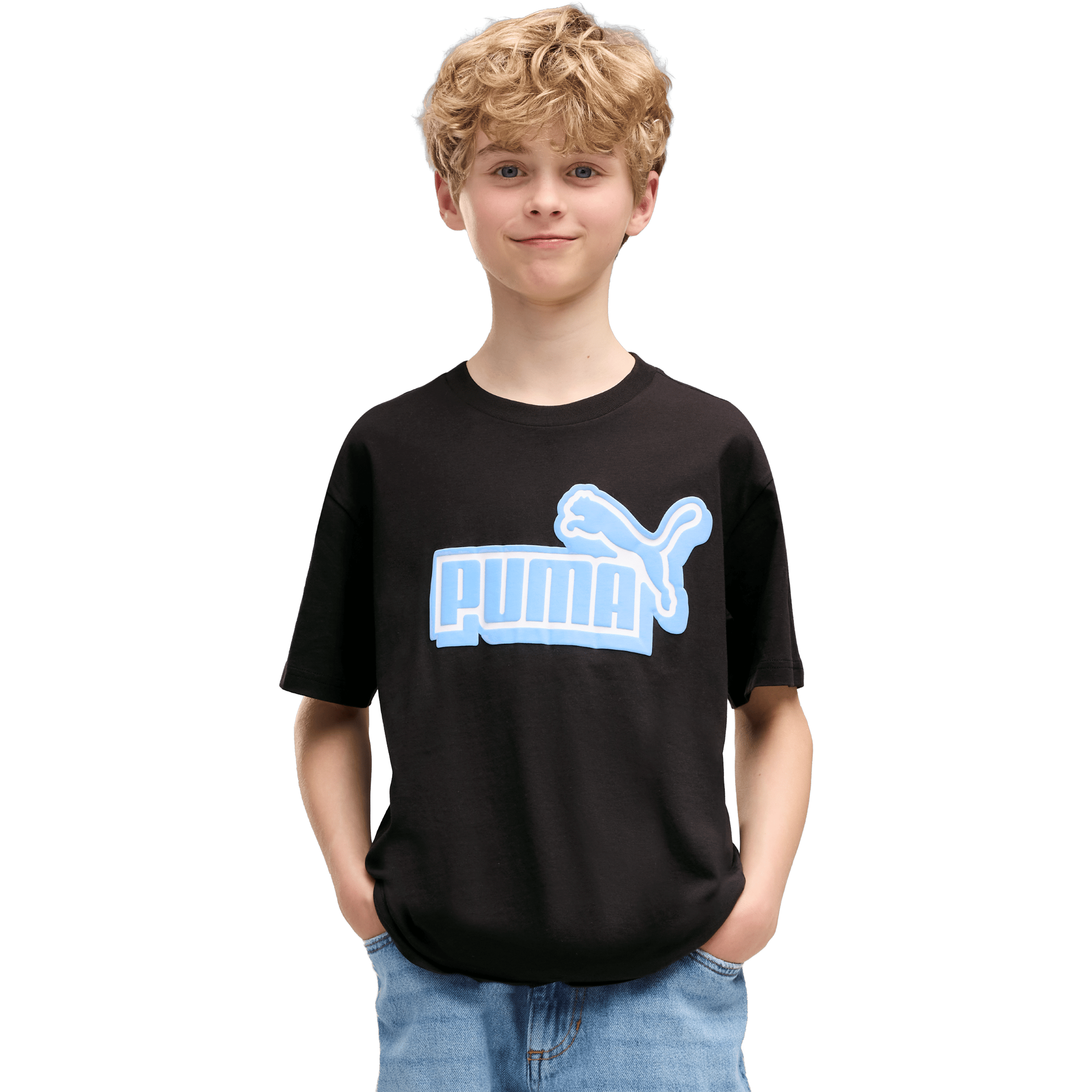 Kids Puma Essentials Logo Lab Relaxed Graphic Tee
