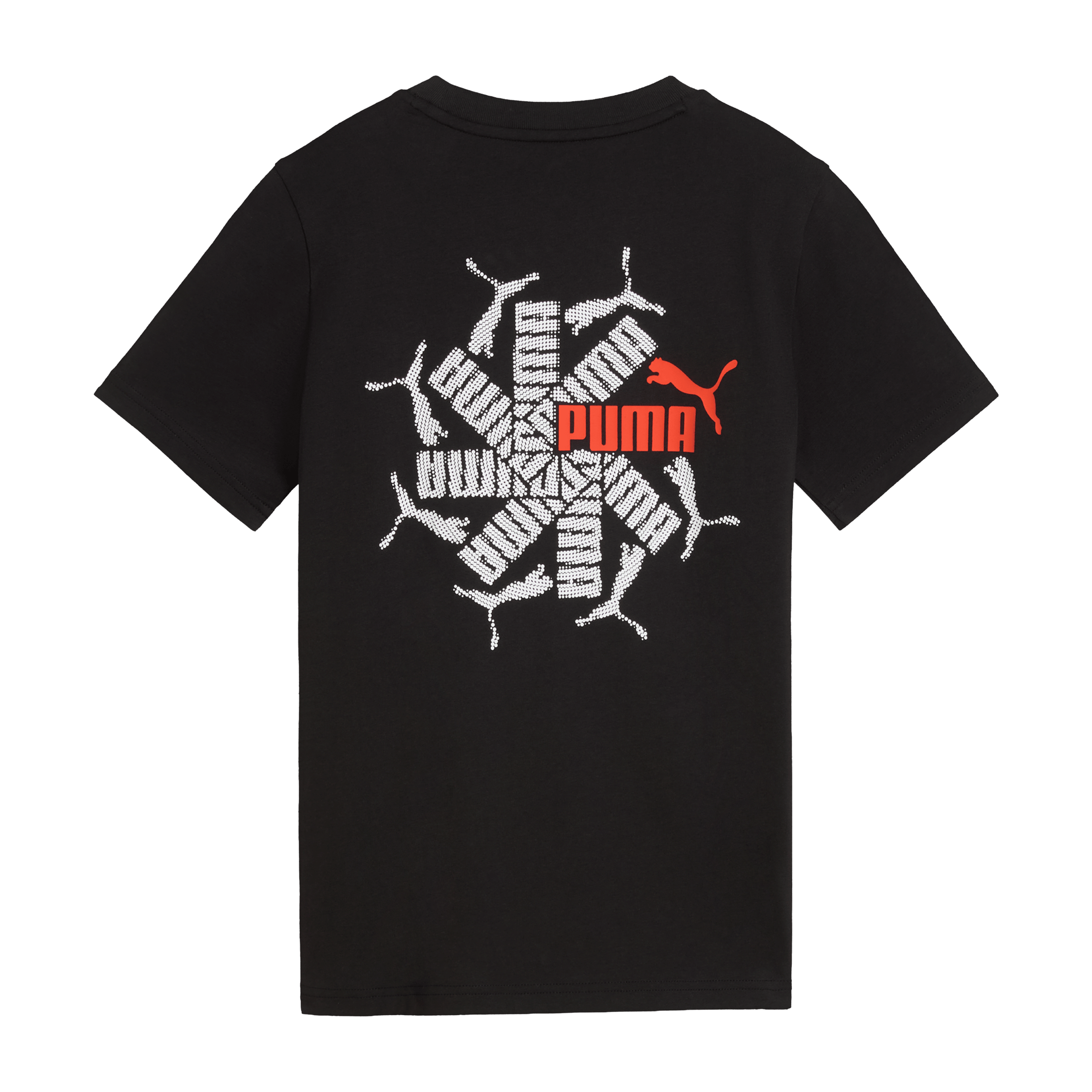 Kids Puma Essentials Logo Lab Brand Back Graphic Tee