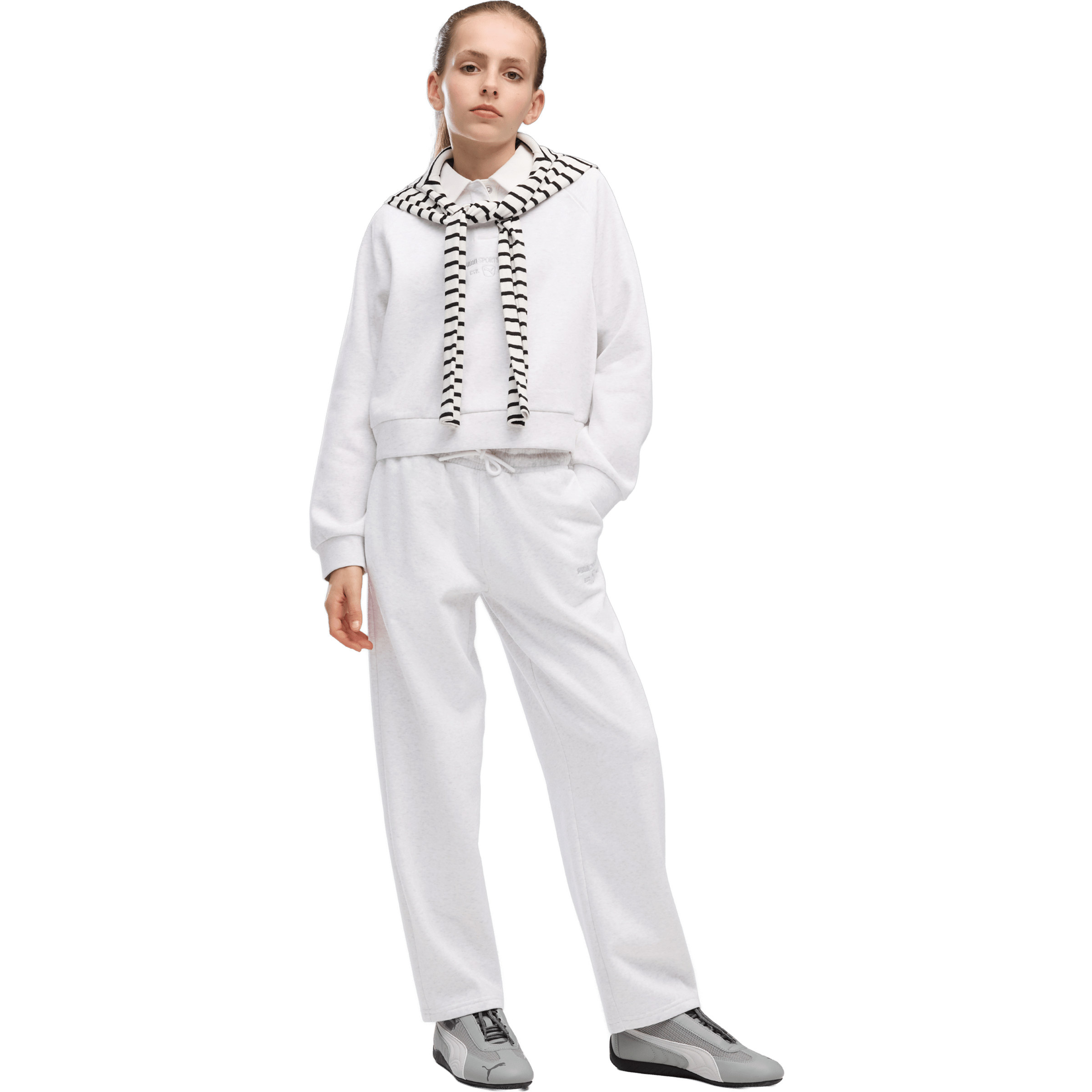 Kids Puma Class Straight Leg Fleece Pants