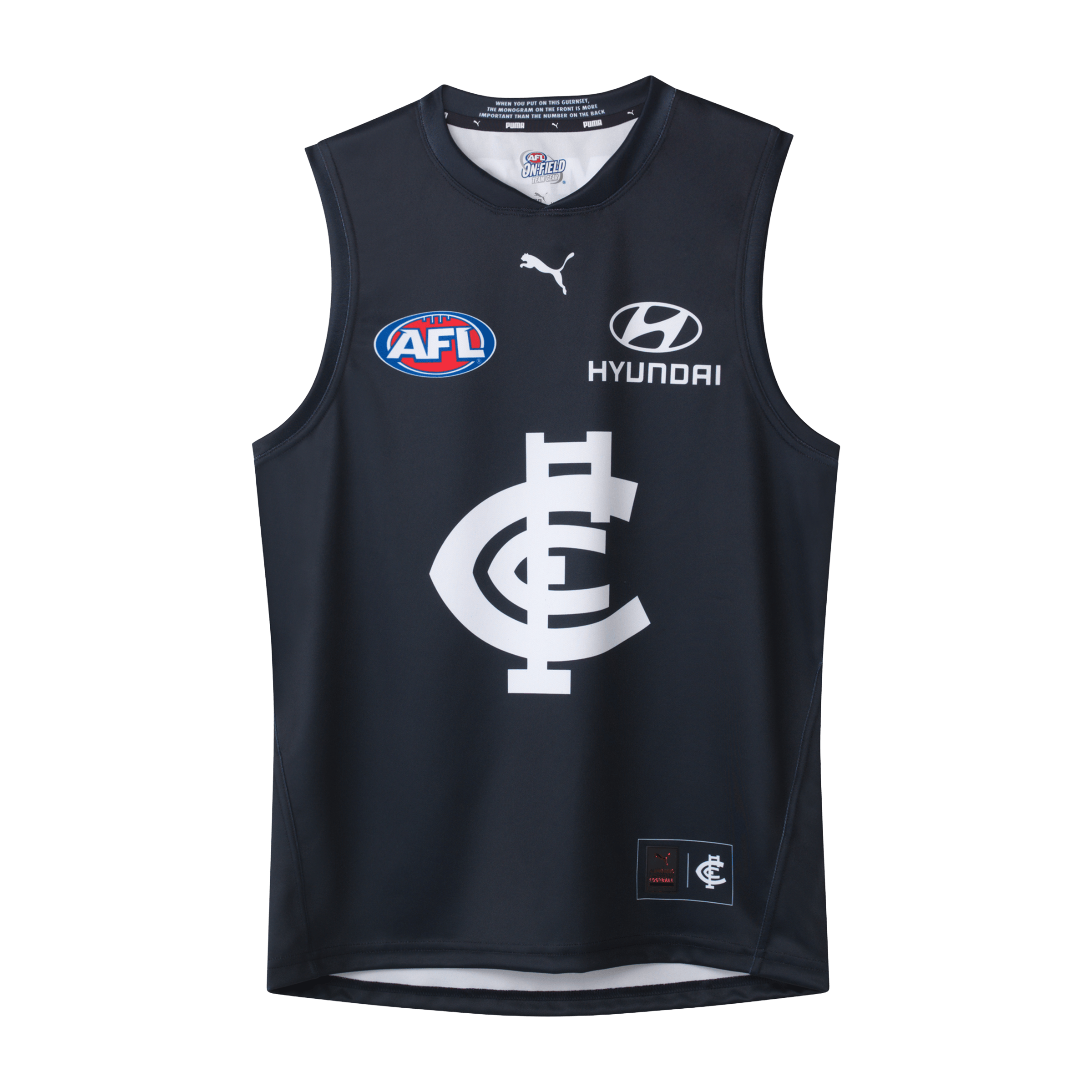 Mens Puma AFL Carlton Blues 2025 Authentic Home Guernsey