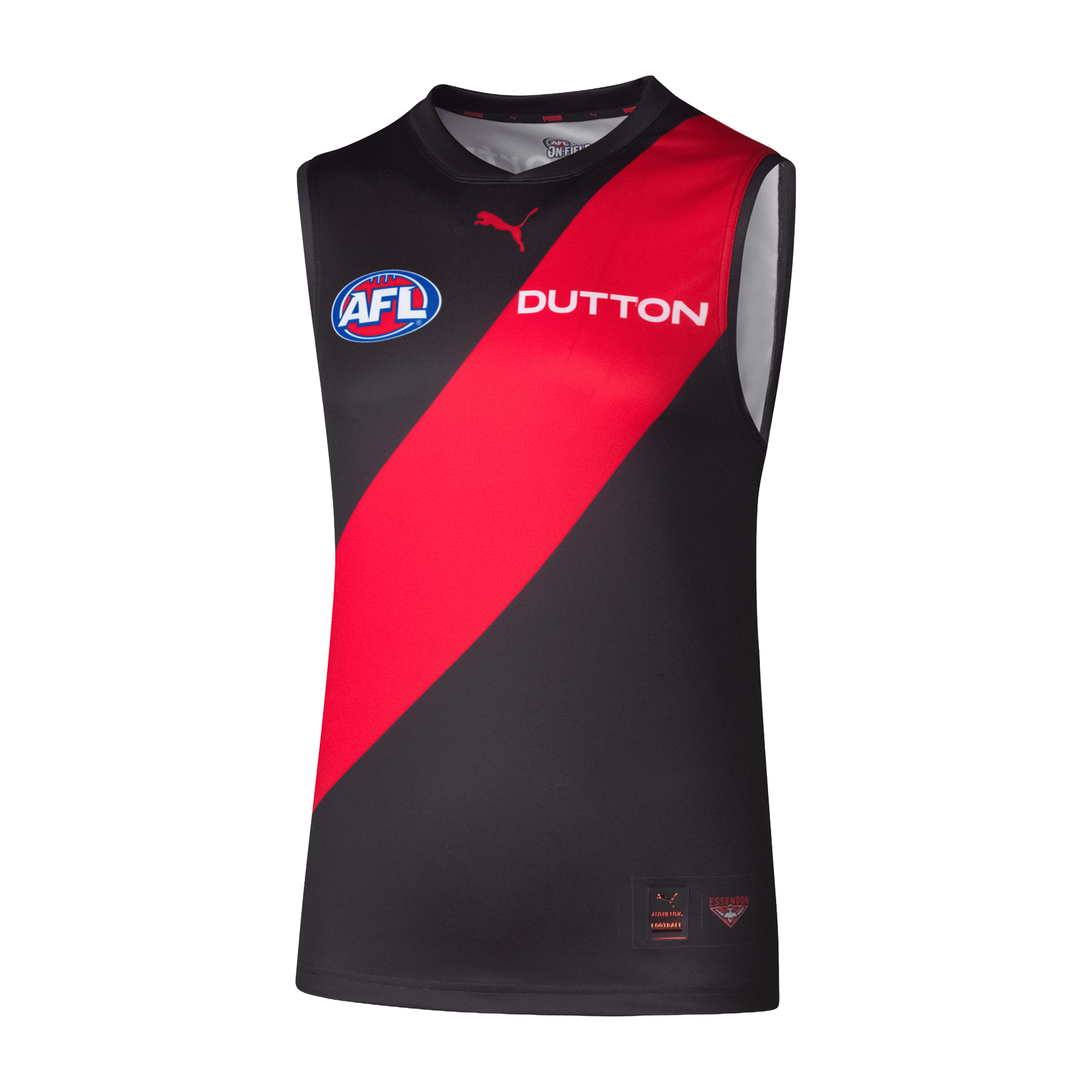 Kids Puma AFL Essendon Bombers 2025 Replica Home Guernsey