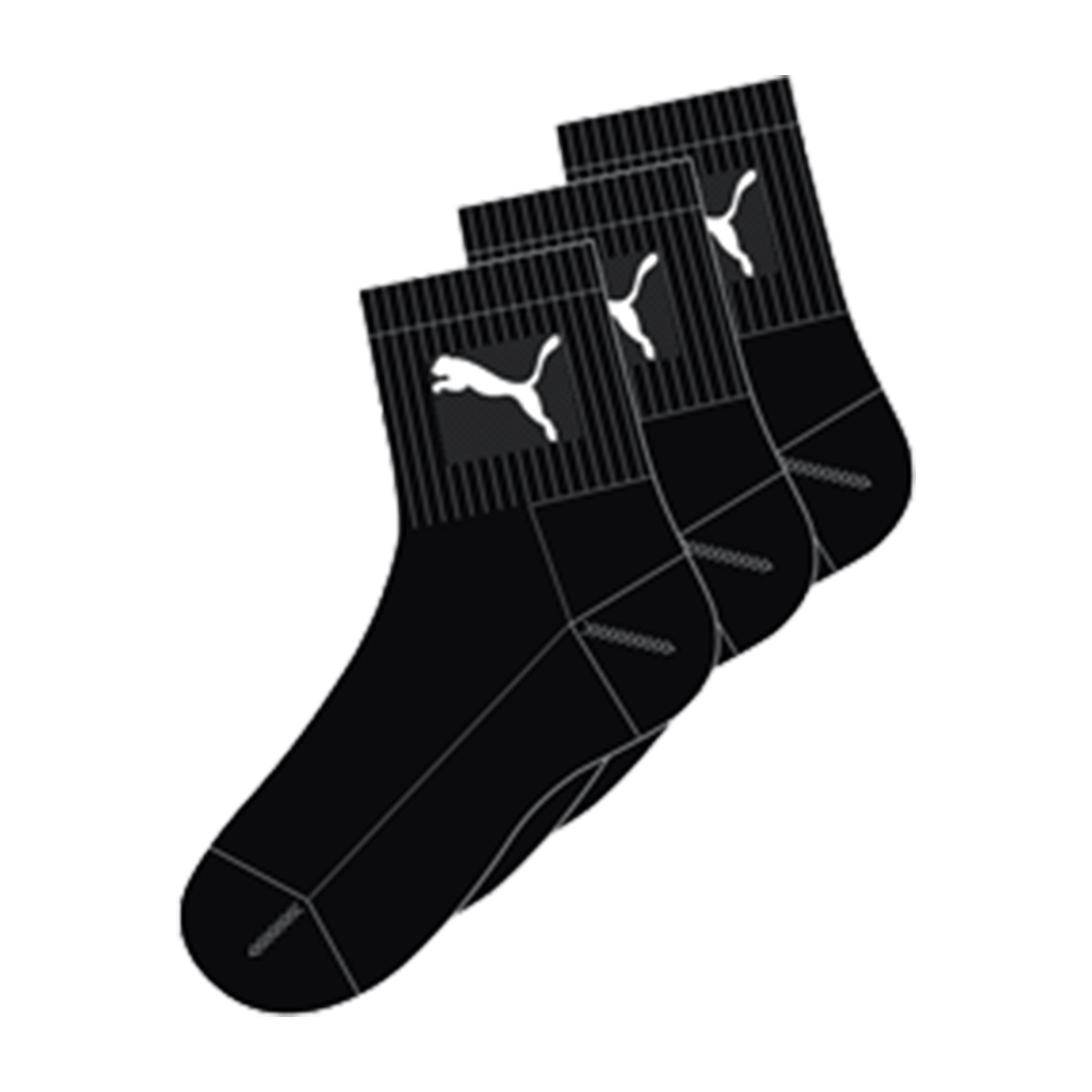 Unisex Puma (3pk) Short Crew Socks
