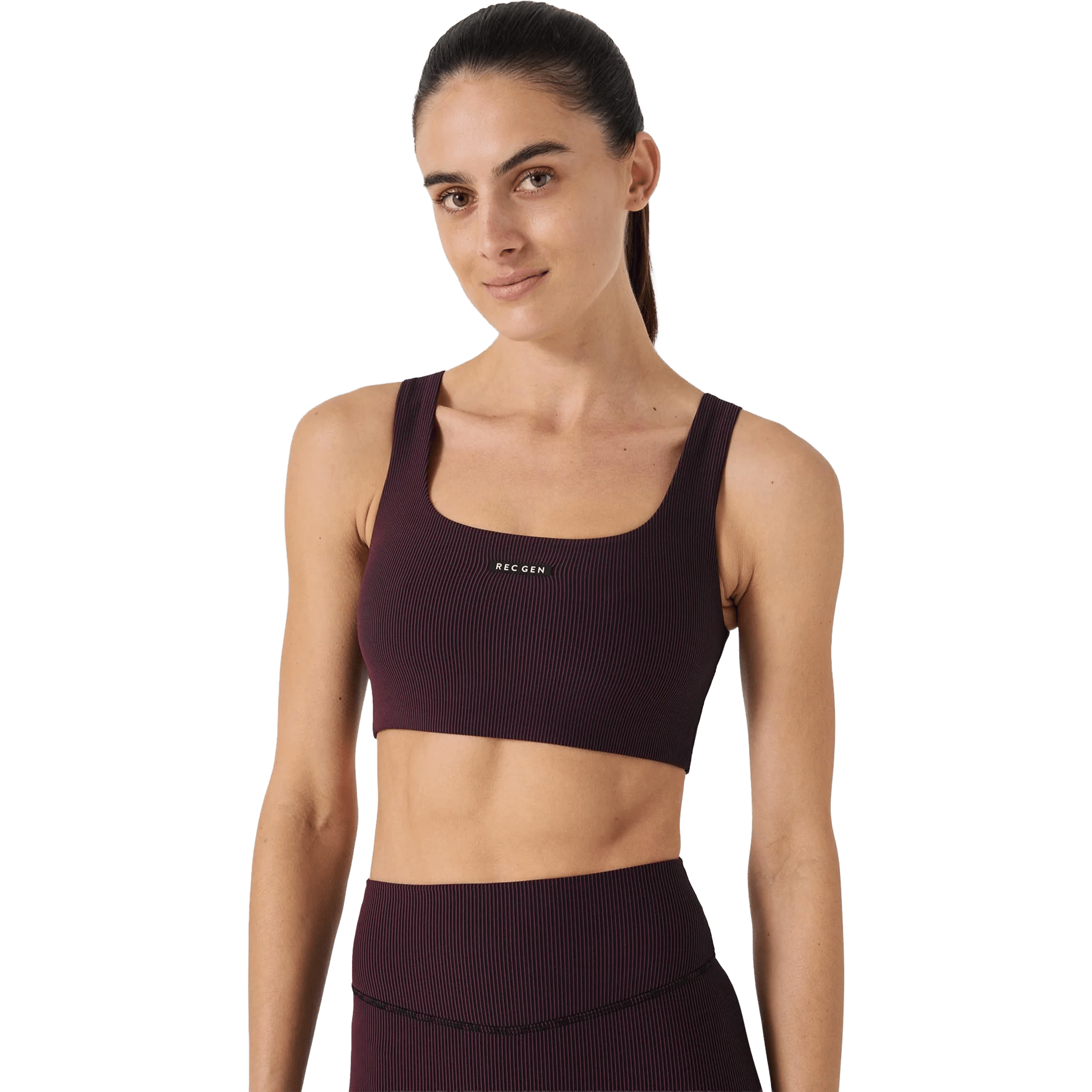 Womens Rec Gen RIBForm Square Crop Top