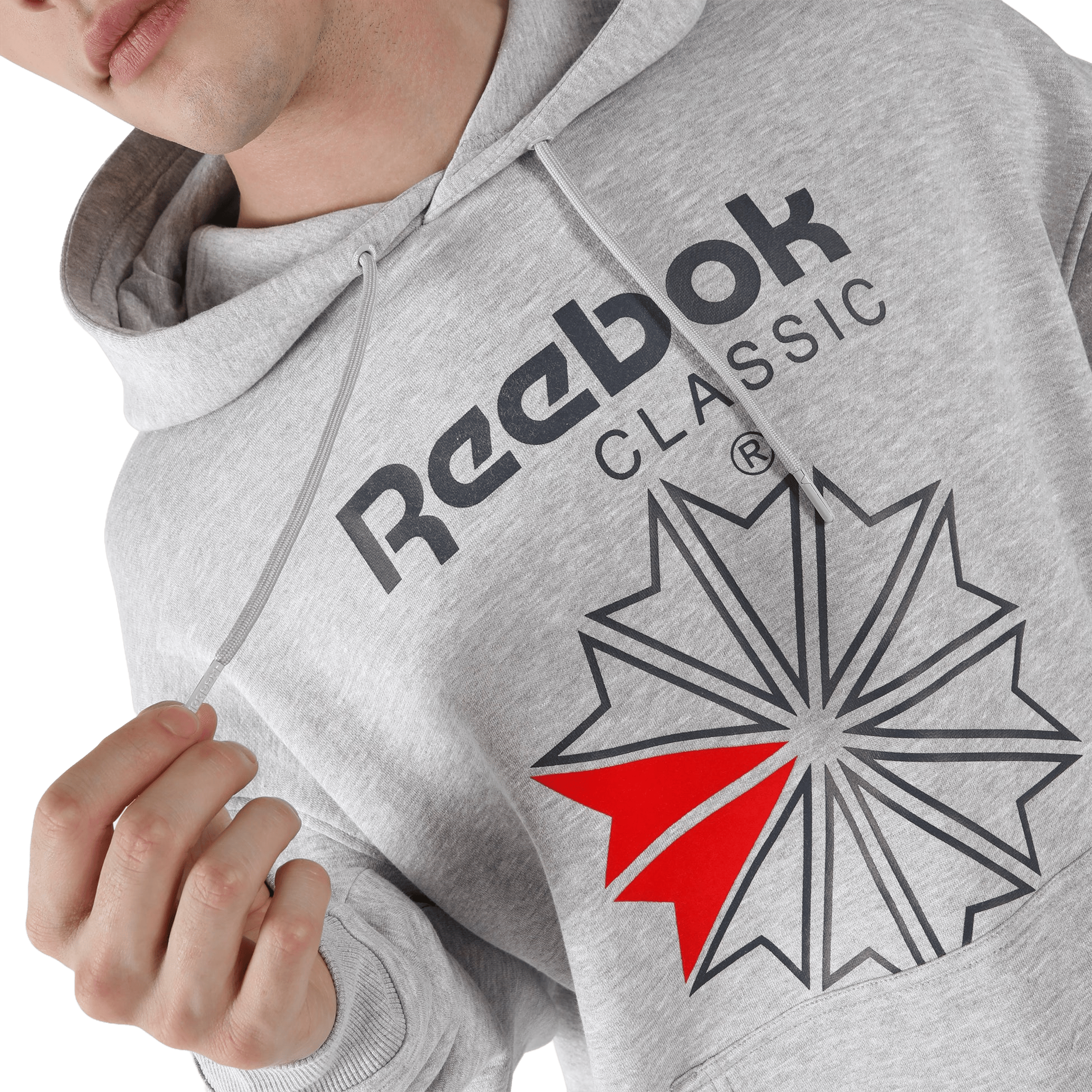 Mens Reebok Starcrest Relaxed Hoodie