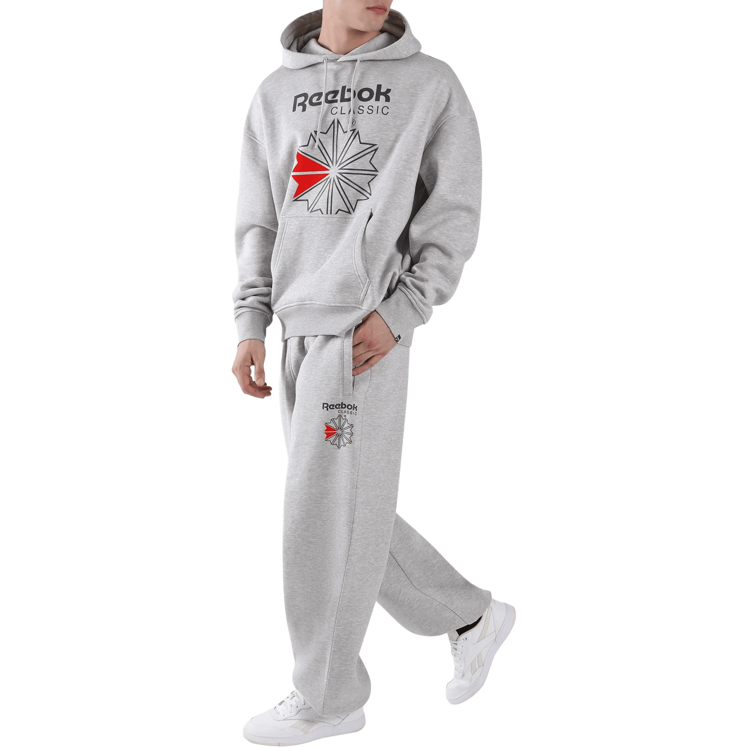 Mens Reebok Starcrest Relaxed Hoodie