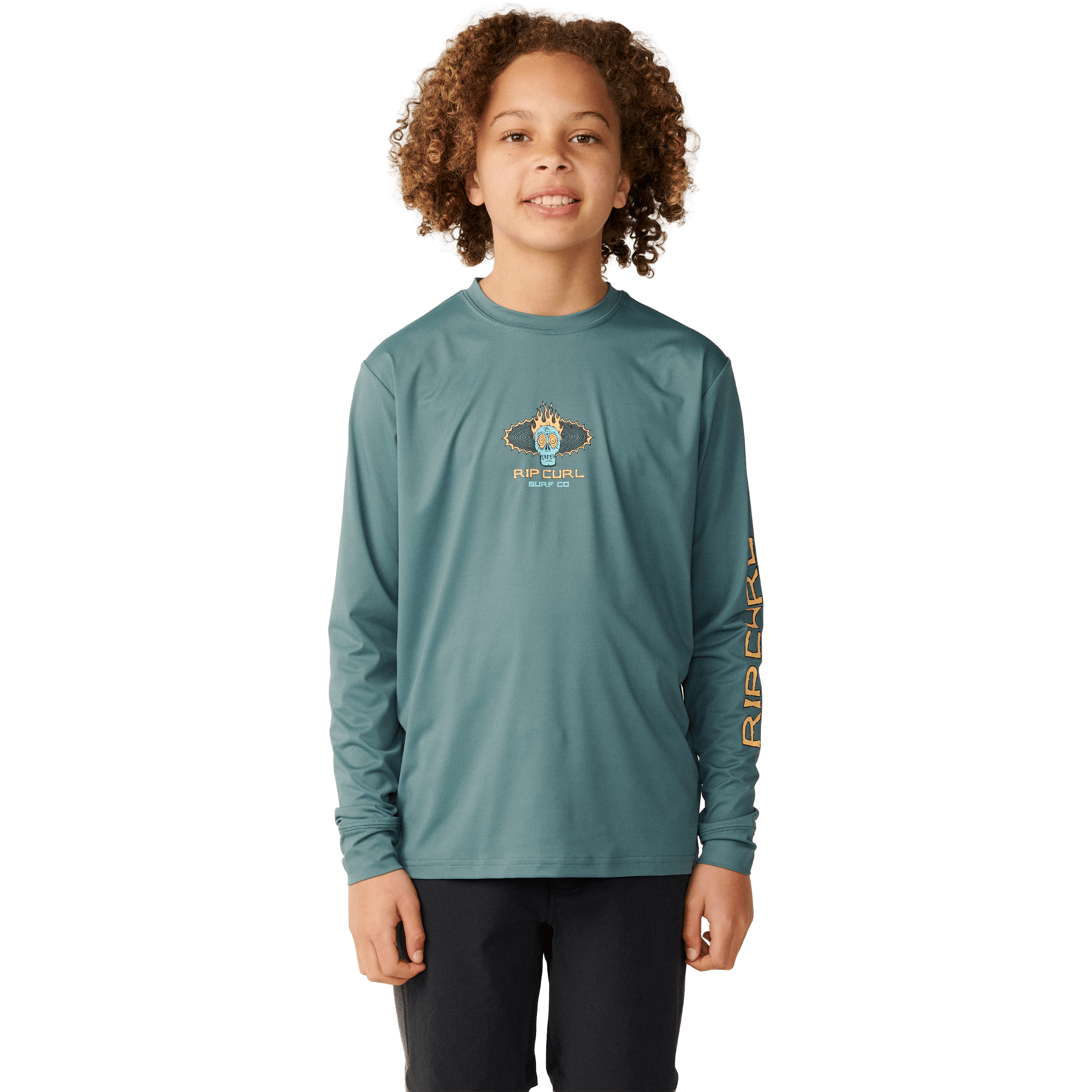 Kids Rip Curl Cosmic Skull Surfing UPF Rash Vest