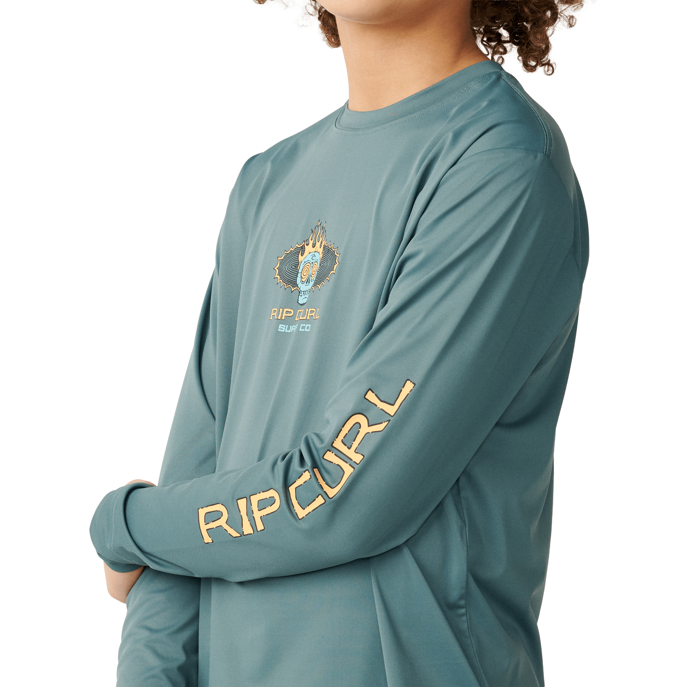 Kids Rip Curl Cosmic Skull Surfing UPF Rash Vest