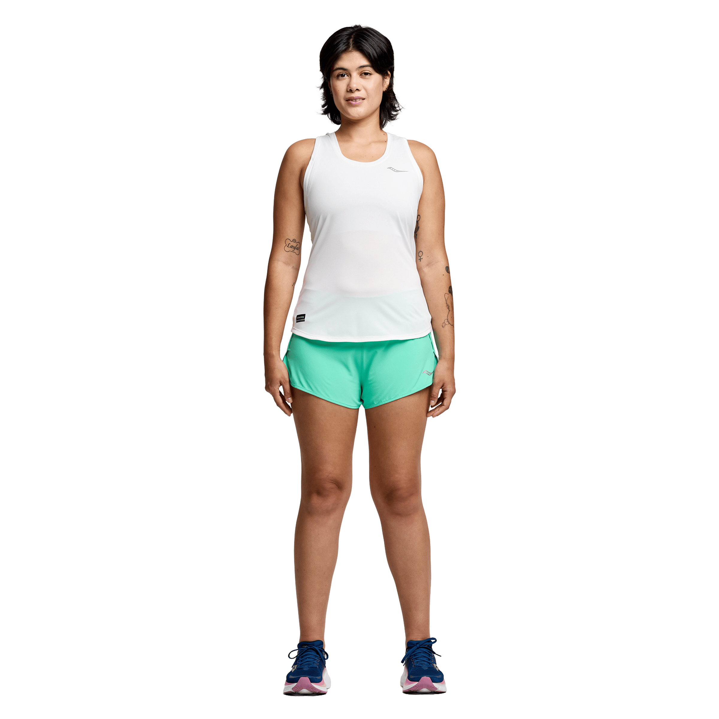 Womens Saucony Stopwatch Running Singlet