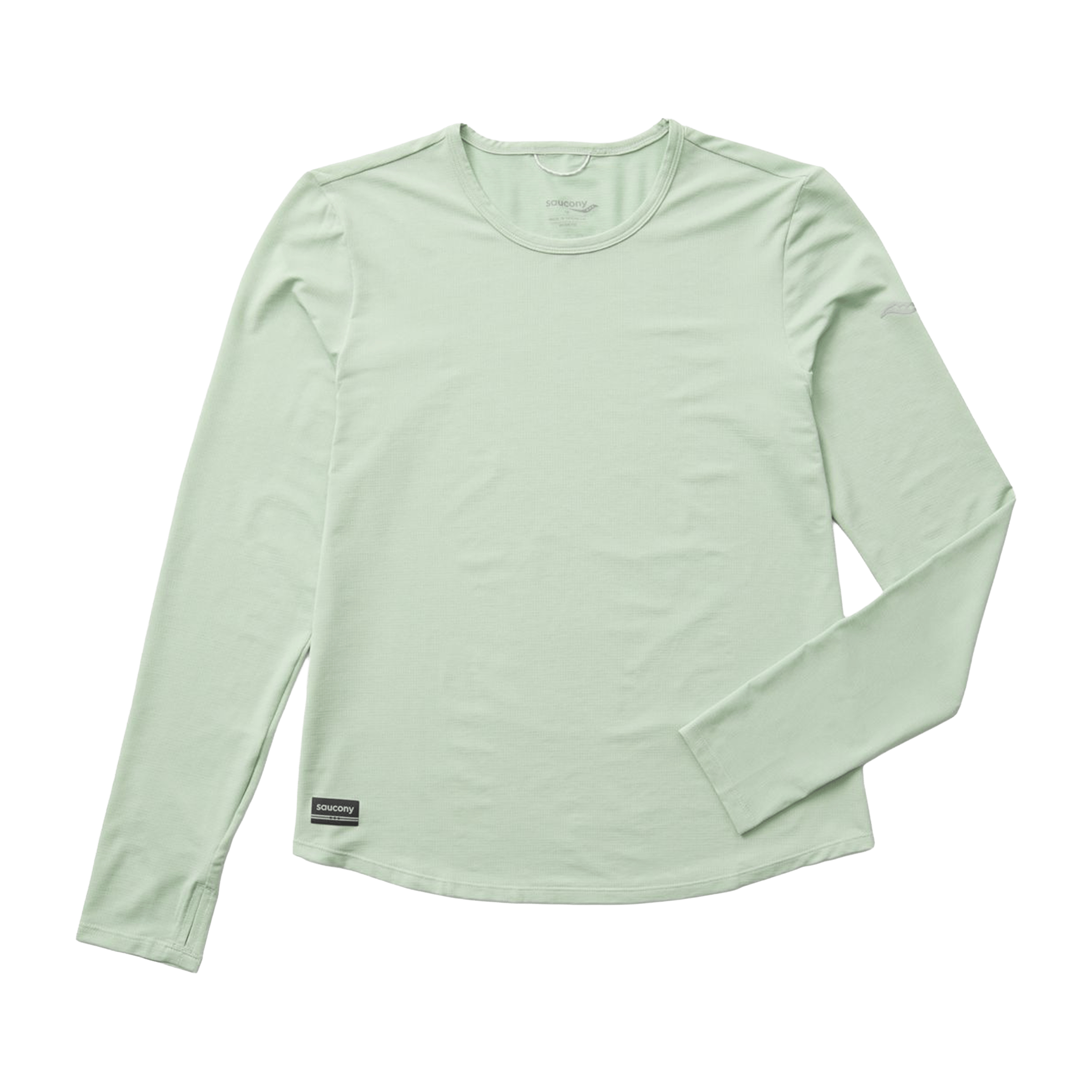 Womens Saucony Stopwatch (Long Sleeve) Running Tee