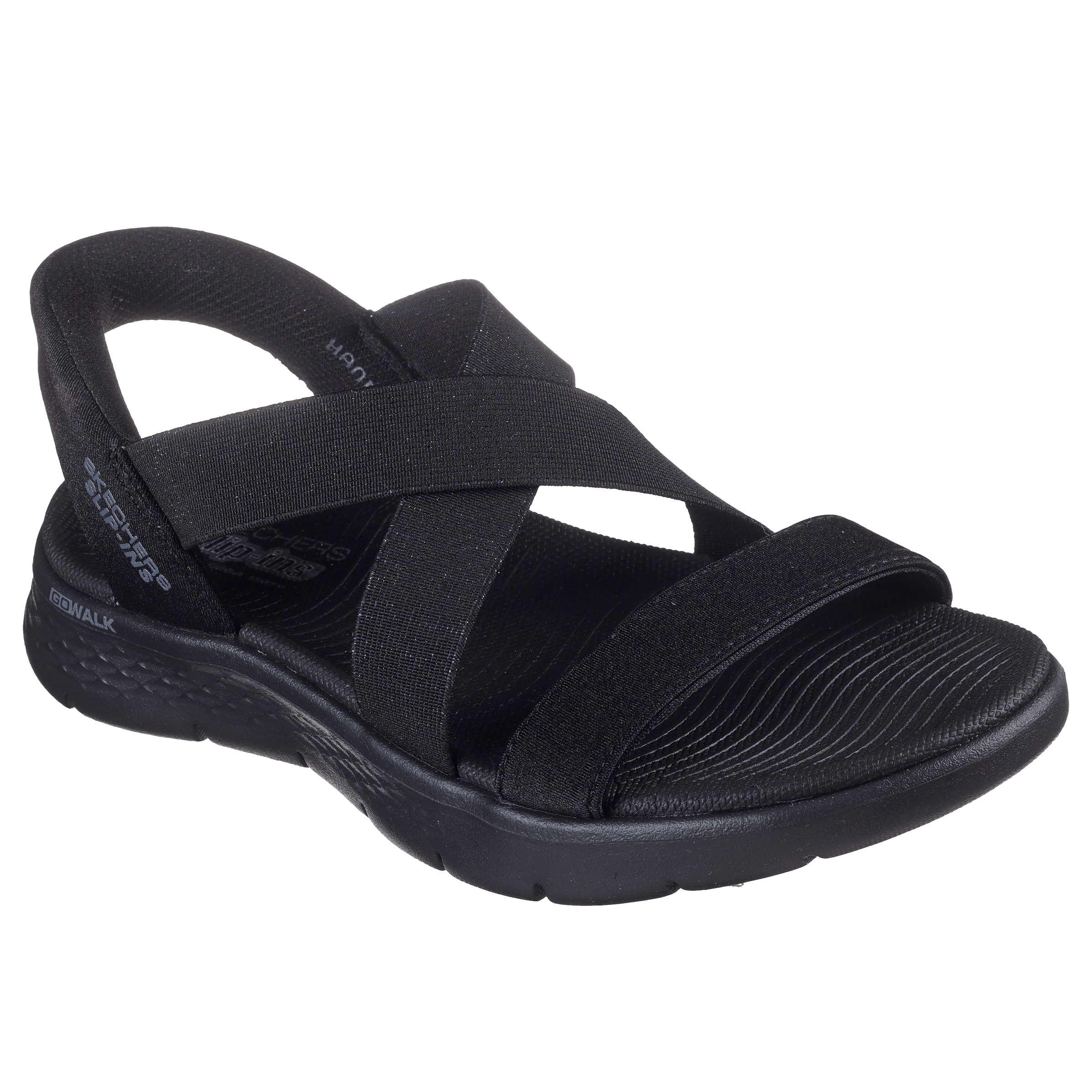 Womens Skechers Slip-Ins: GO Walk Flex - Glimmer (Wide) Sandals