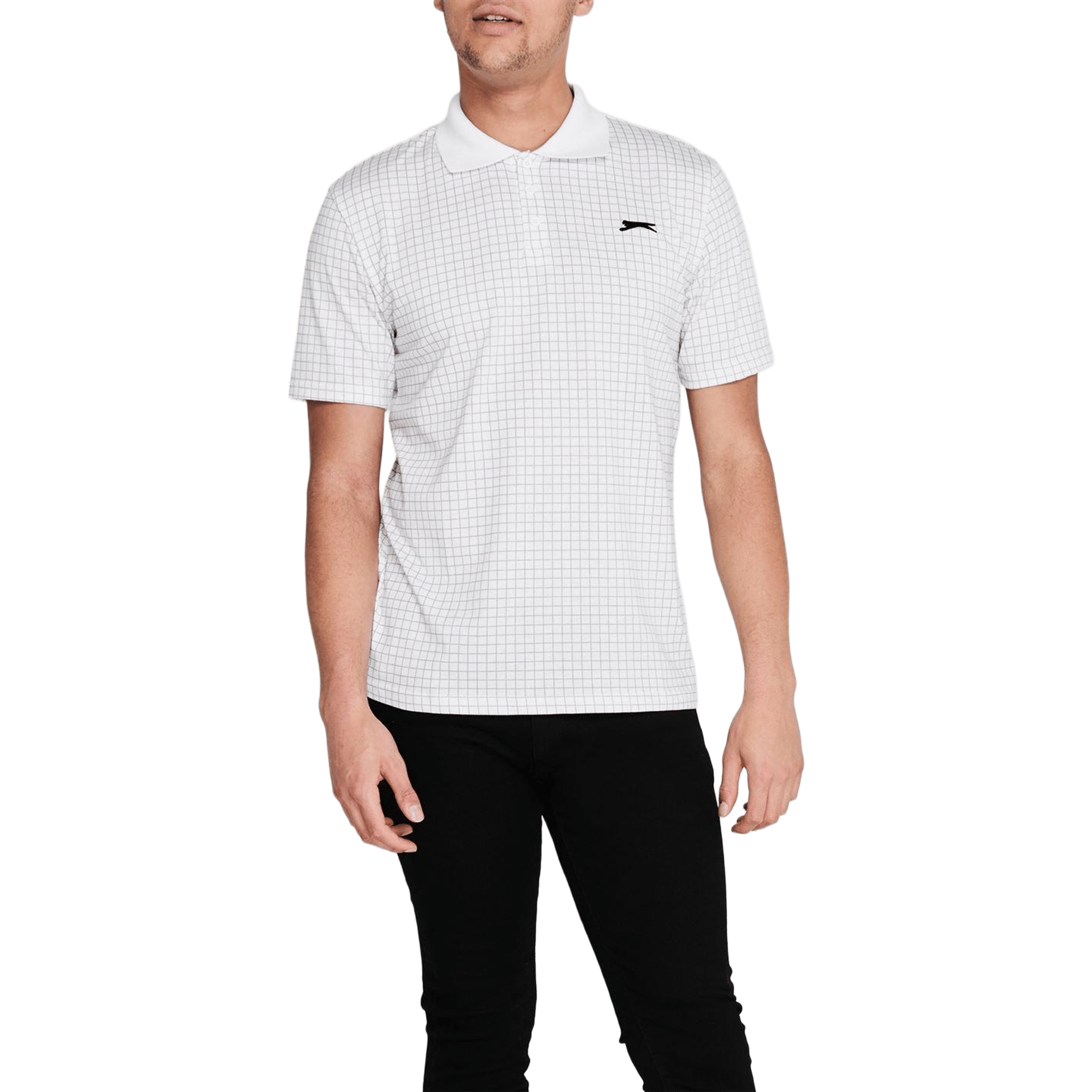 Mens Slazenger Check Golf Polo