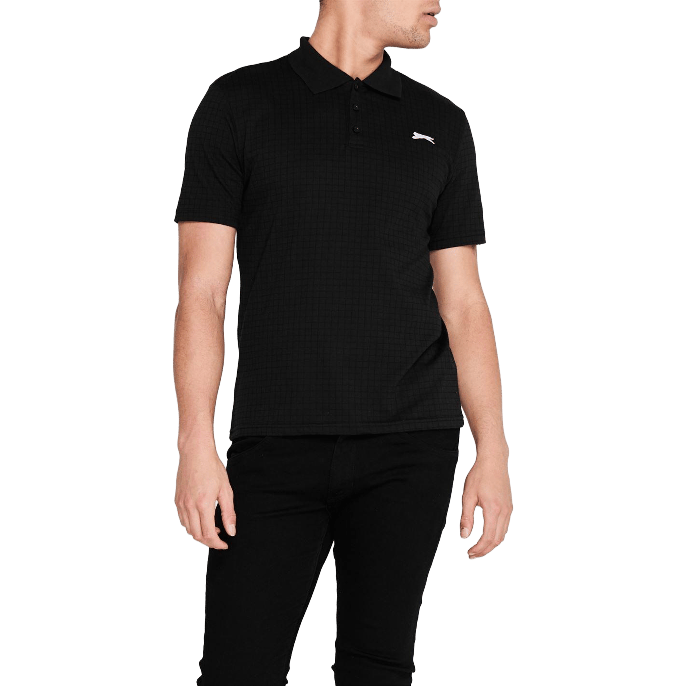 Mens Slazenger Check Golf Polo