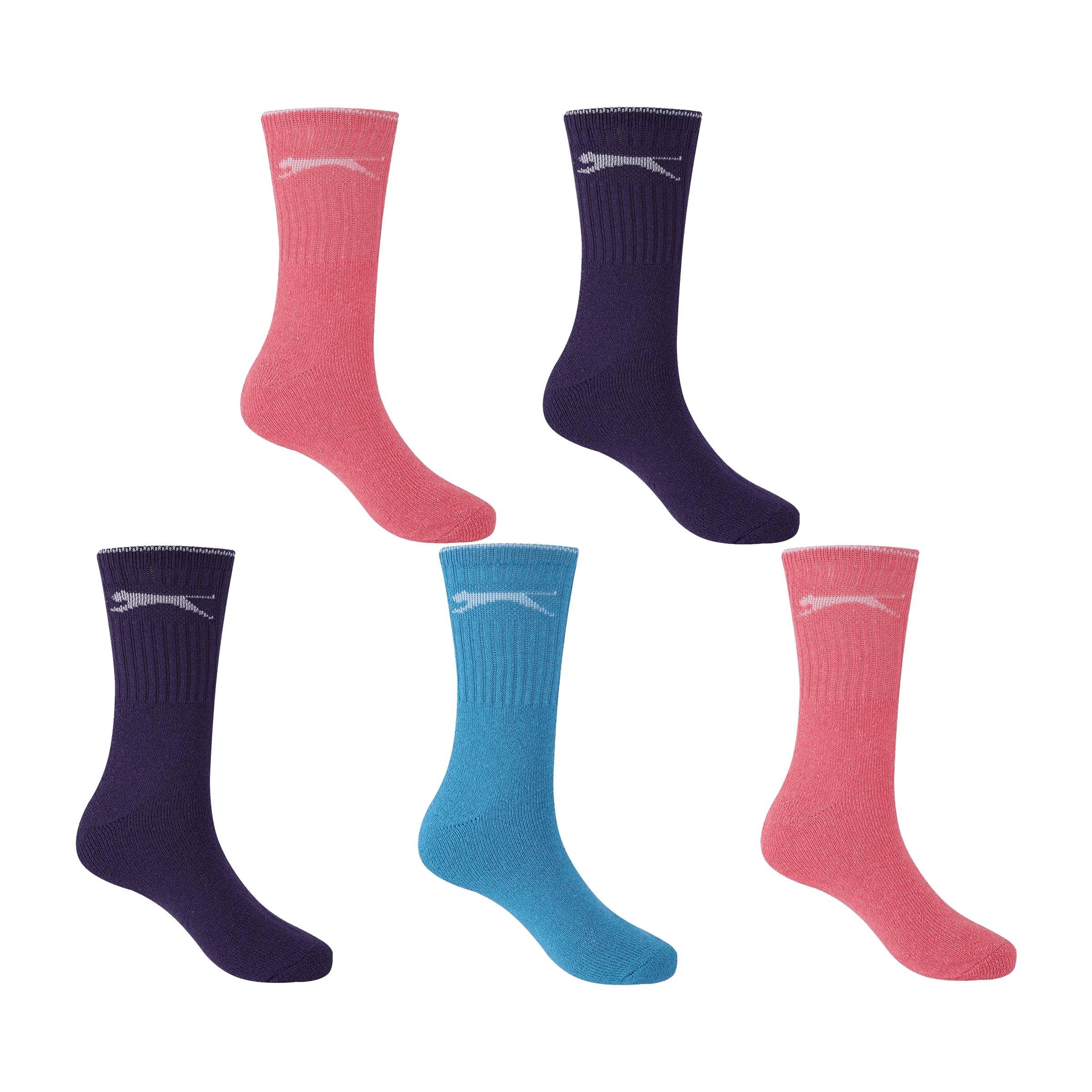 Womens Slazenger (5pk) Crew Socks - UK 4-8 (US 6.5-10.5)