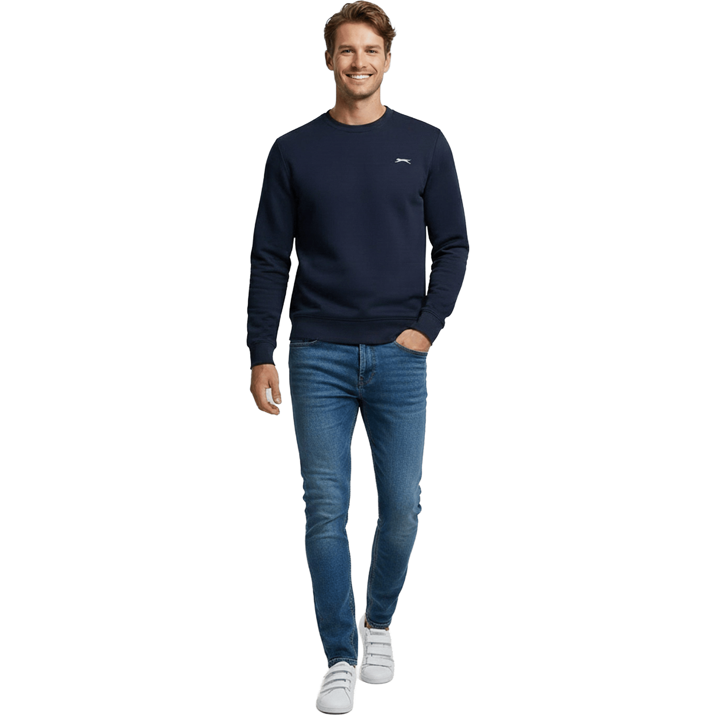 Mens Slazenger Fleece Crew Sweatshirt