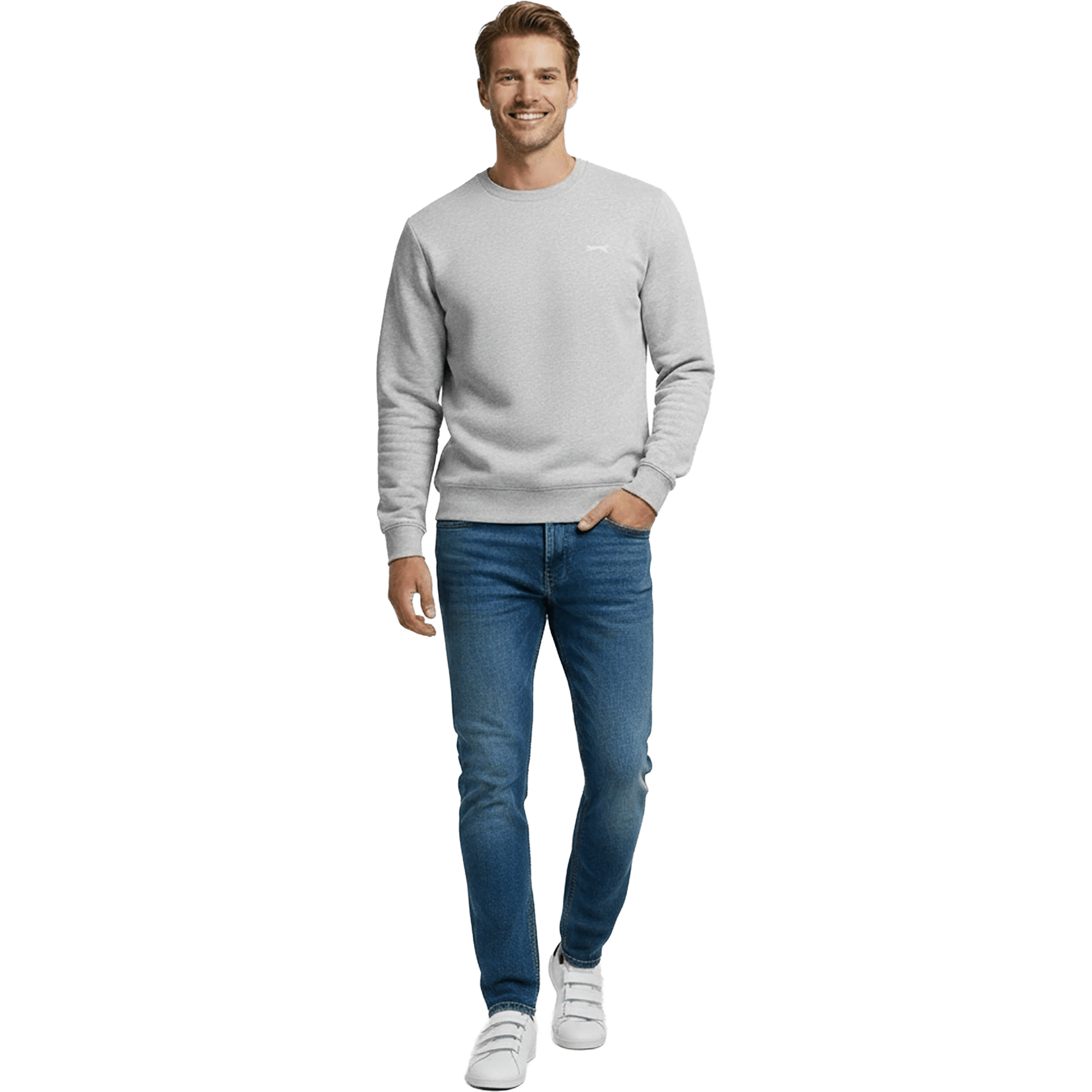 Mens Slazenger Fleece Crew Sweatshirt