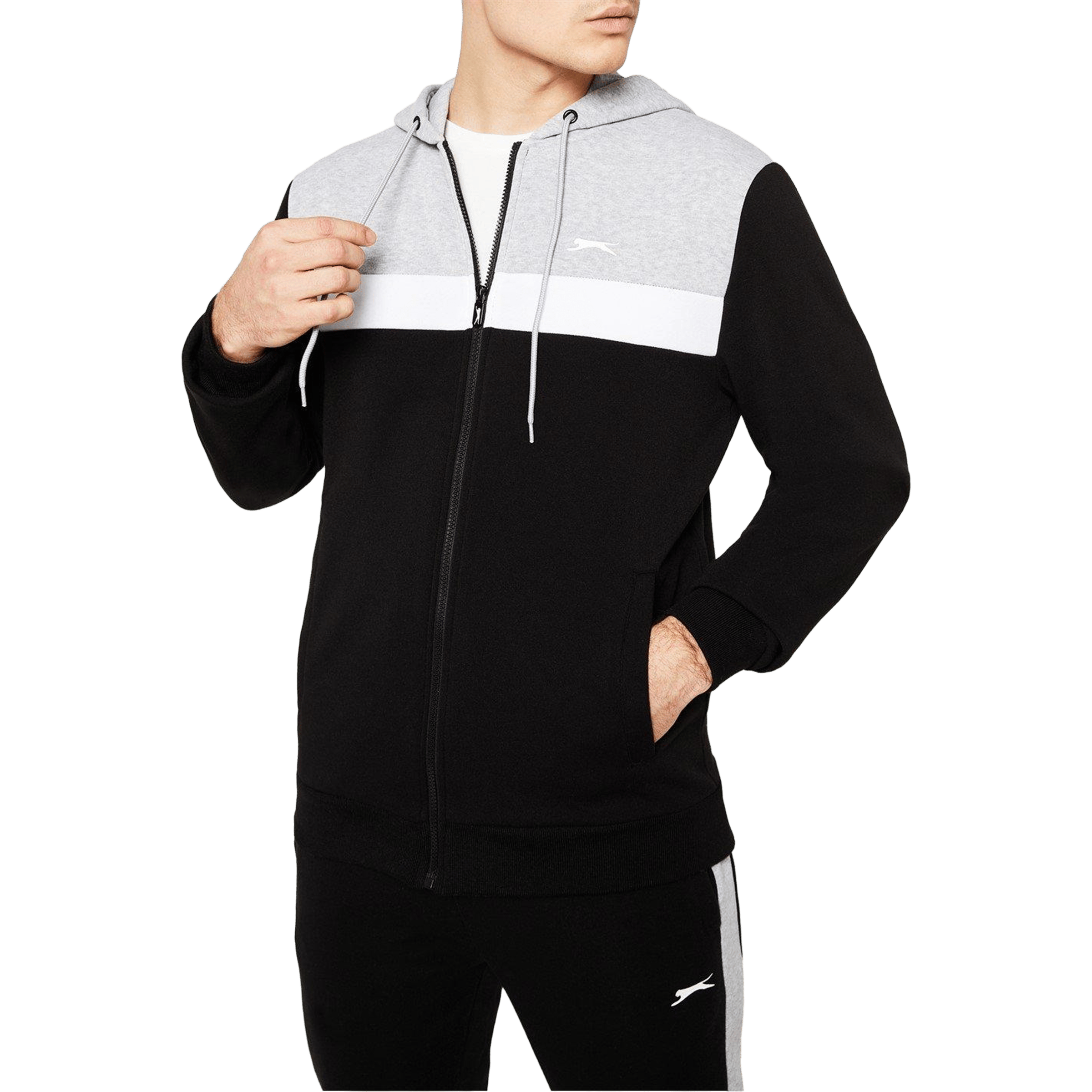 Mens Slazenger Fleece Full Zip Tracksuit