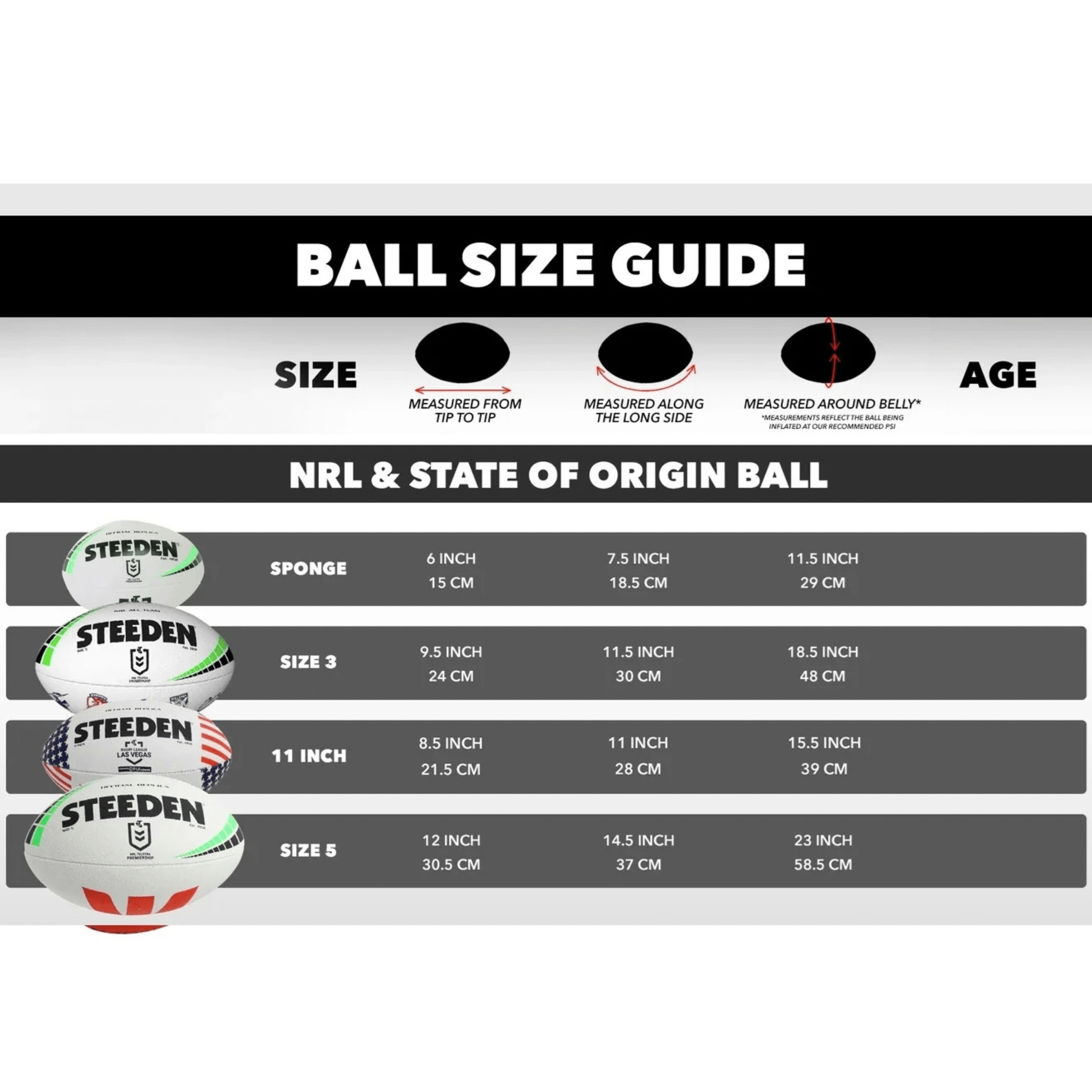 Steeden NRL Supporter Sponge Ball (Mini)