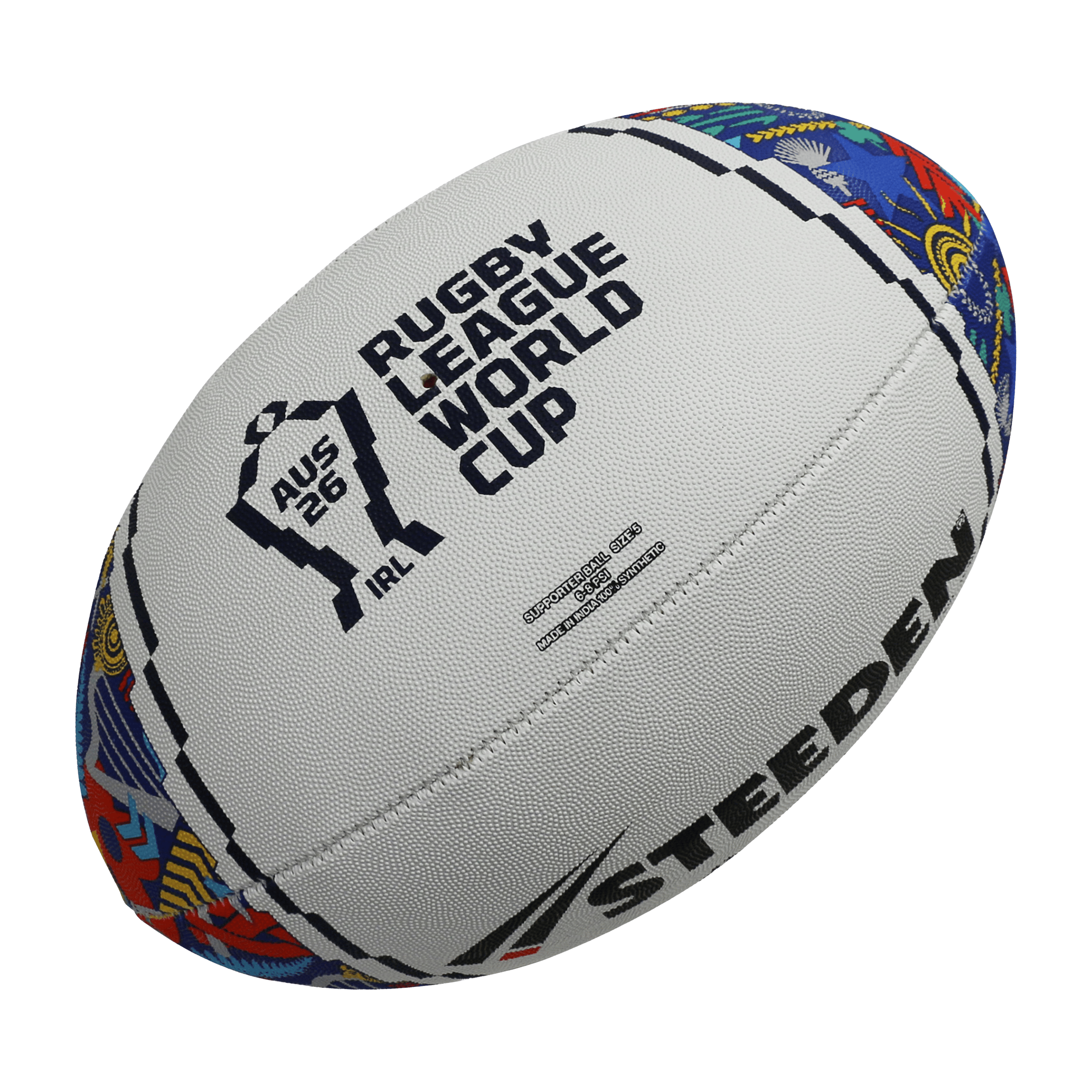 Steeden 2026 Rugby League World Cup Supporter Ball (Small Size 11")