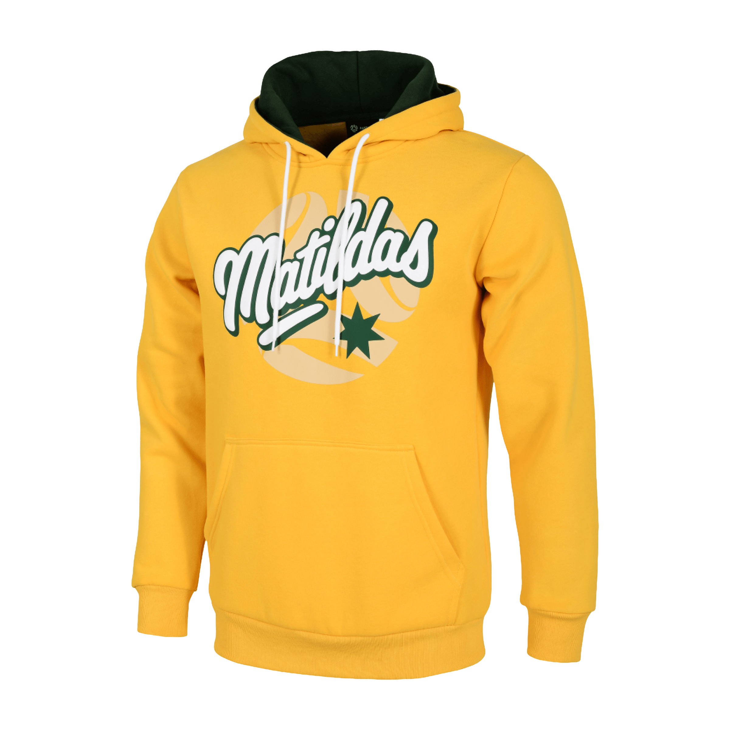 Kids Tidwell Matildas Gold Puff Print Script Hoodie