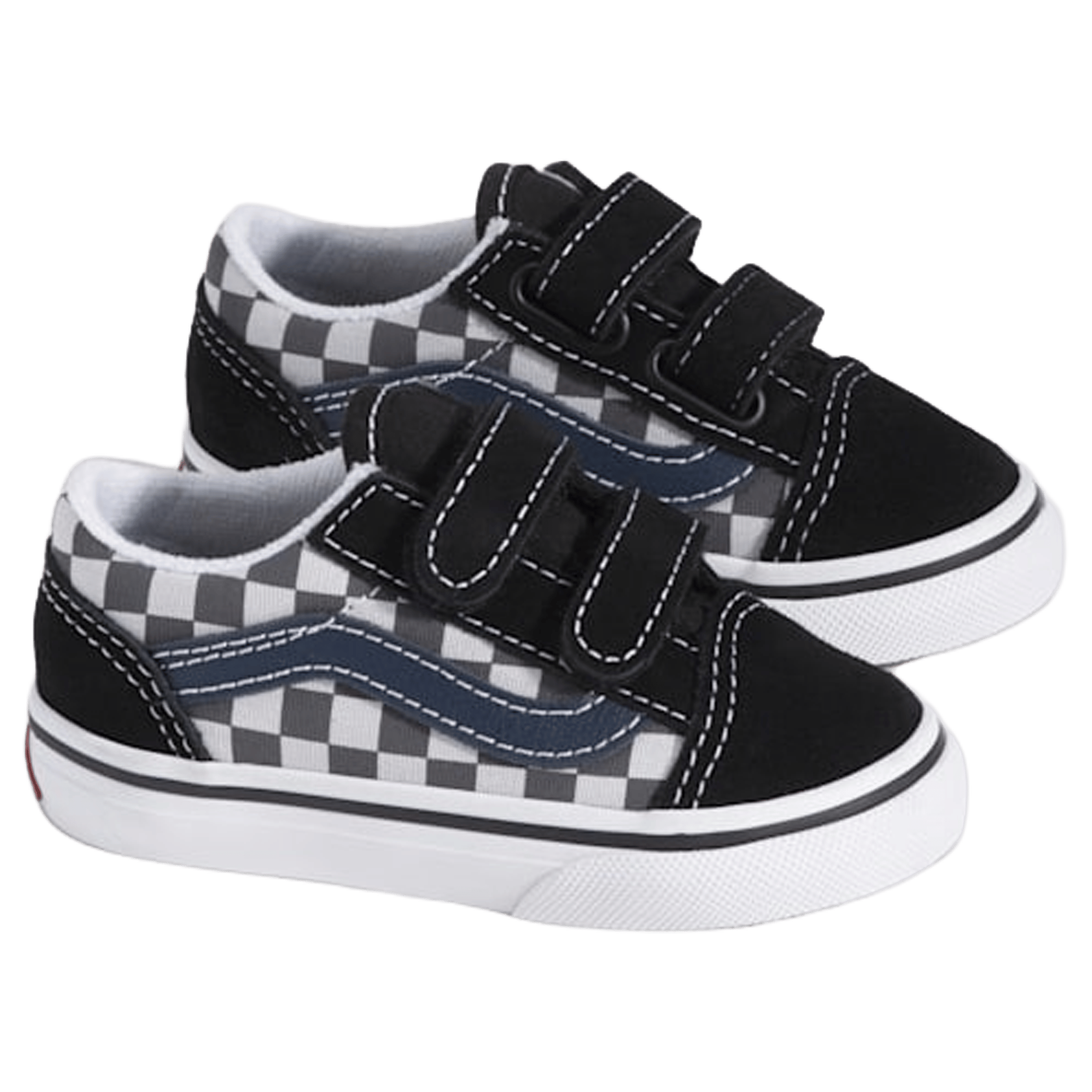 Kids Vans Old Skool (Velcro) Tonal Checkerboard