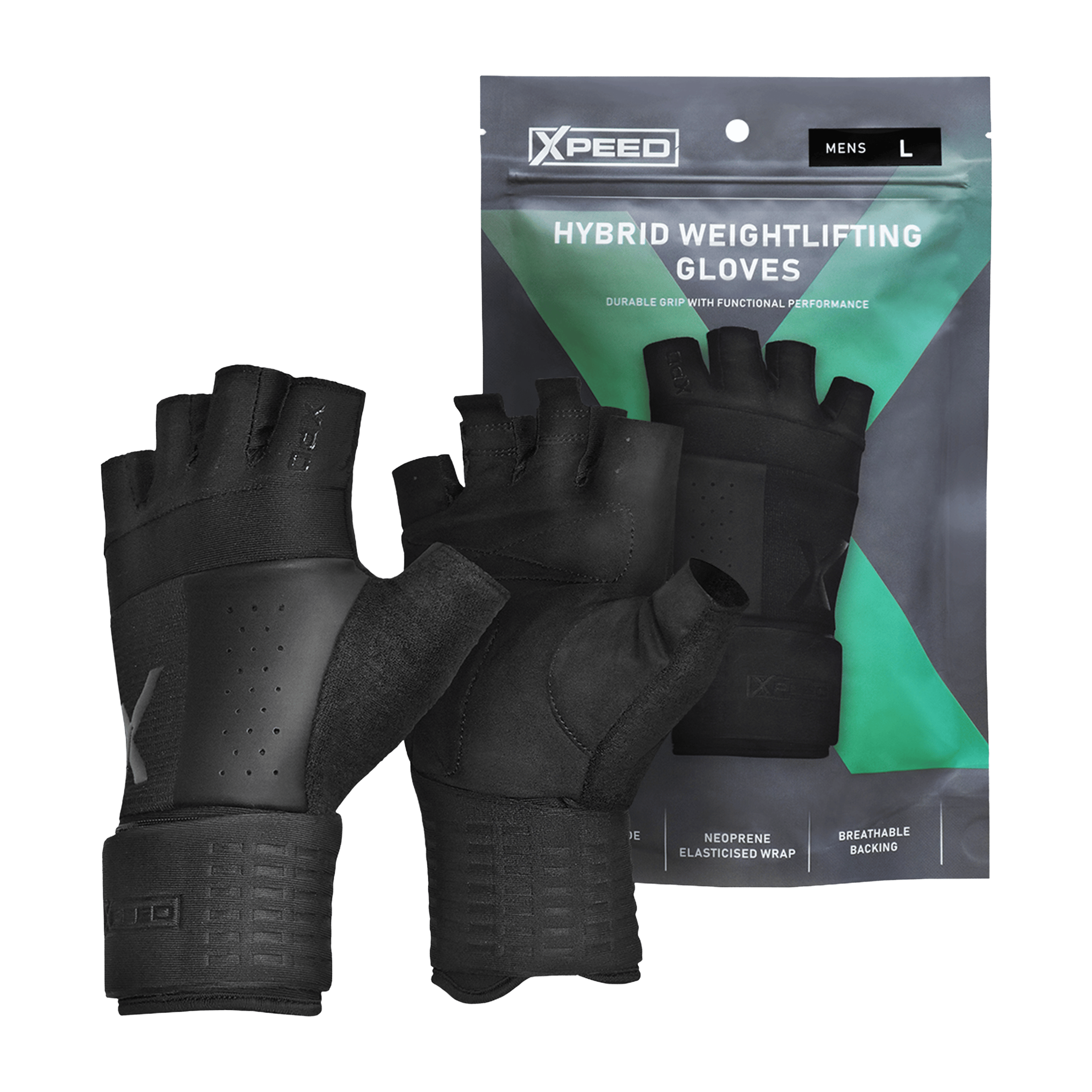Xpeed Mens Hybrid Weight Lifting Gloves