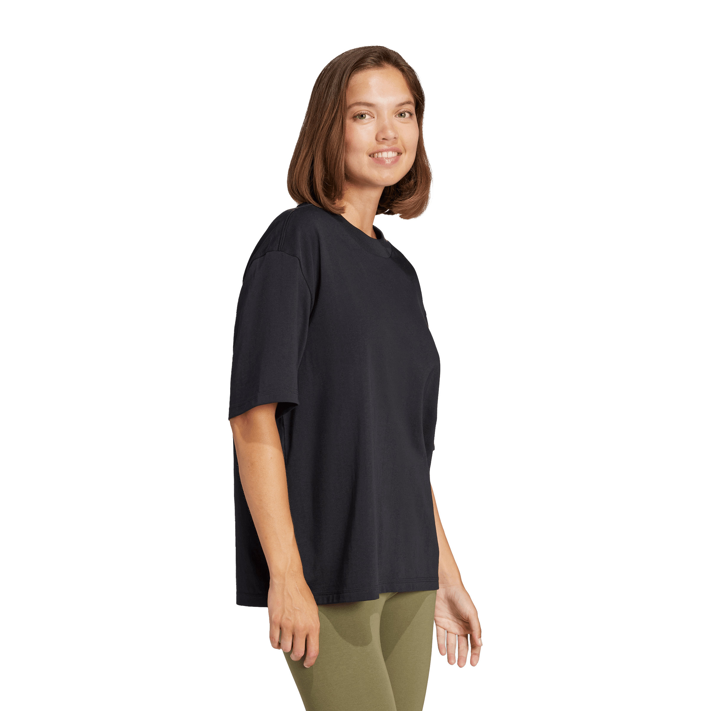 Womens adidas Essentials Contemporary Logo Boyfriend Tee