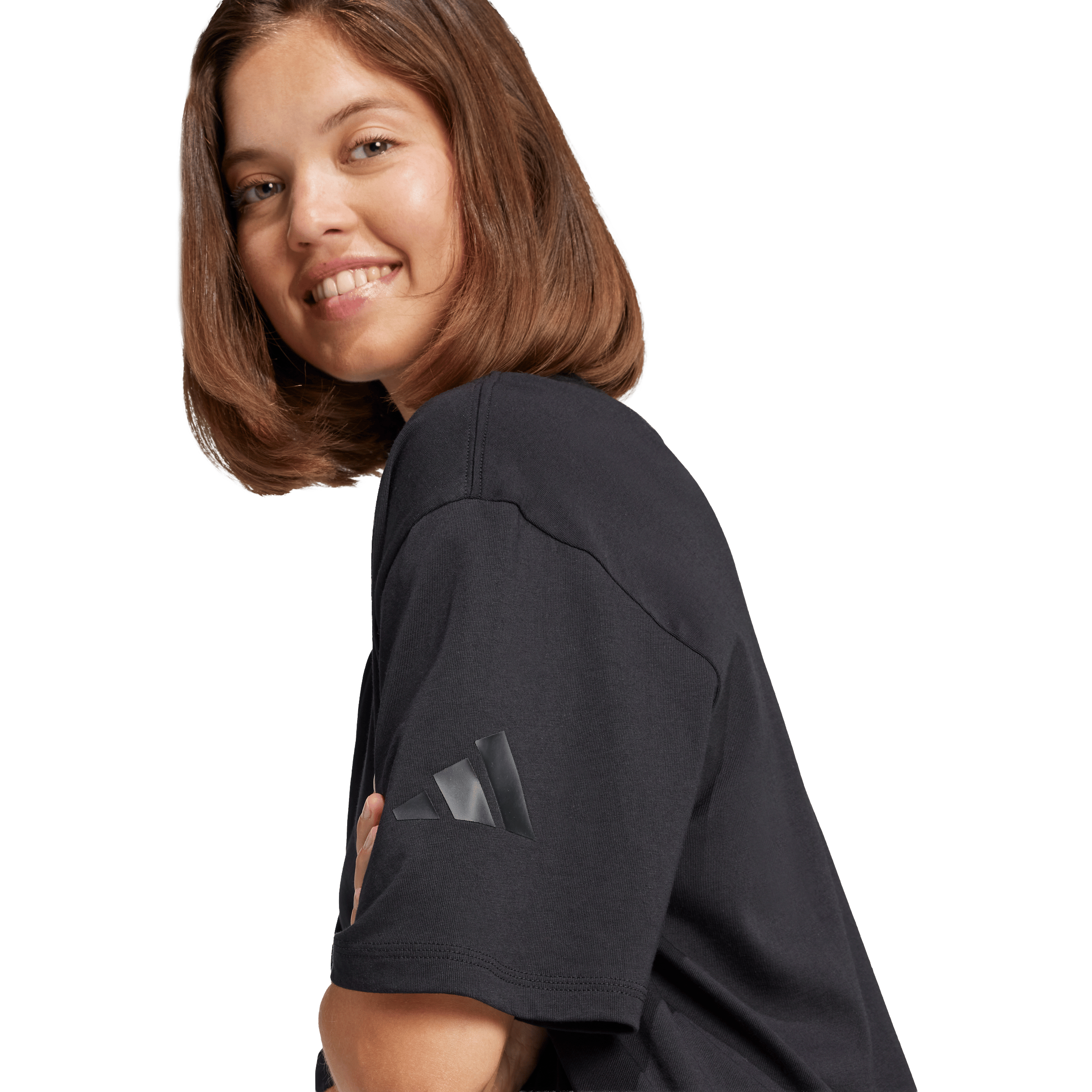 Womens adidas Essentials Contemporary Logo Boyfriend Tee