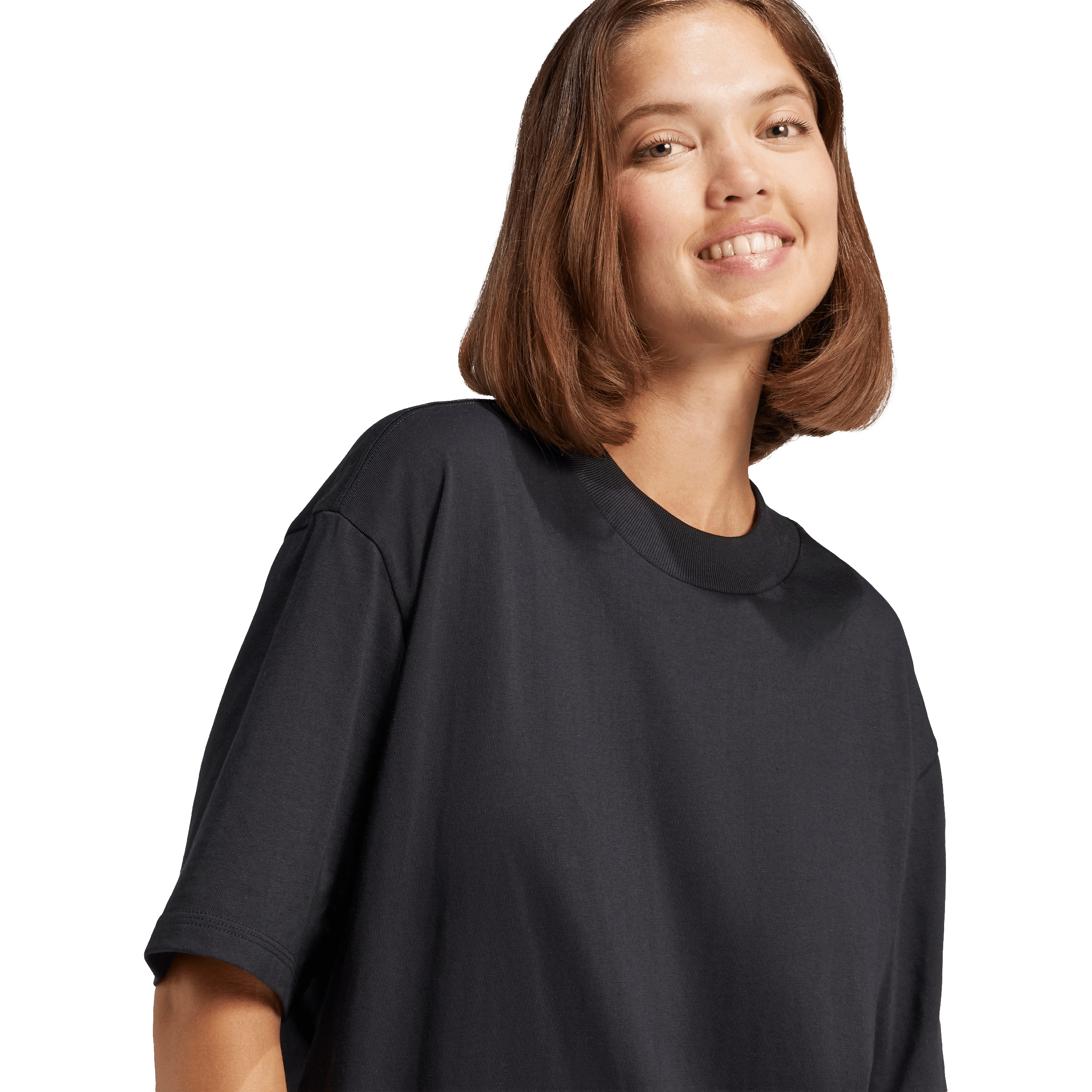 Womens adidas Essentials Contemporary Logo Boyfriend Tee