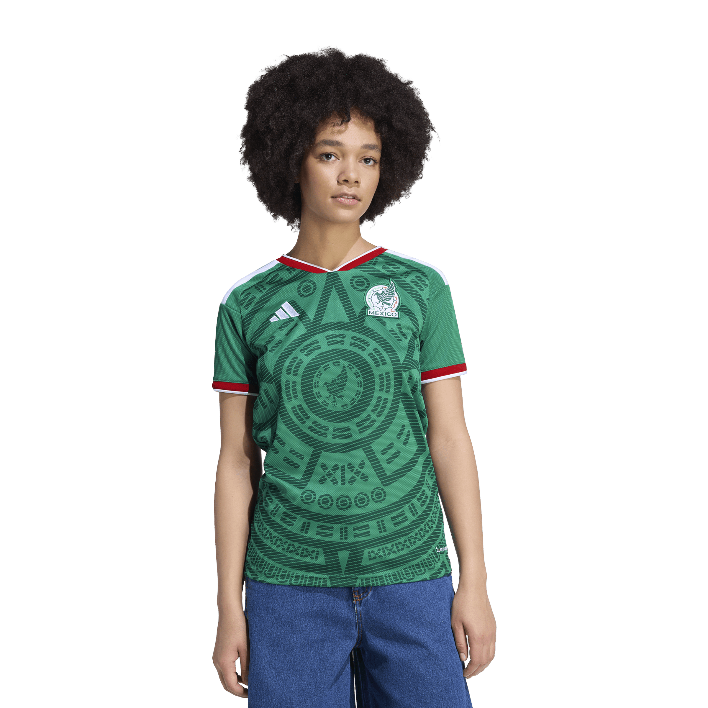 Womens adidas Mexico 26 Home Replica Football Jersey